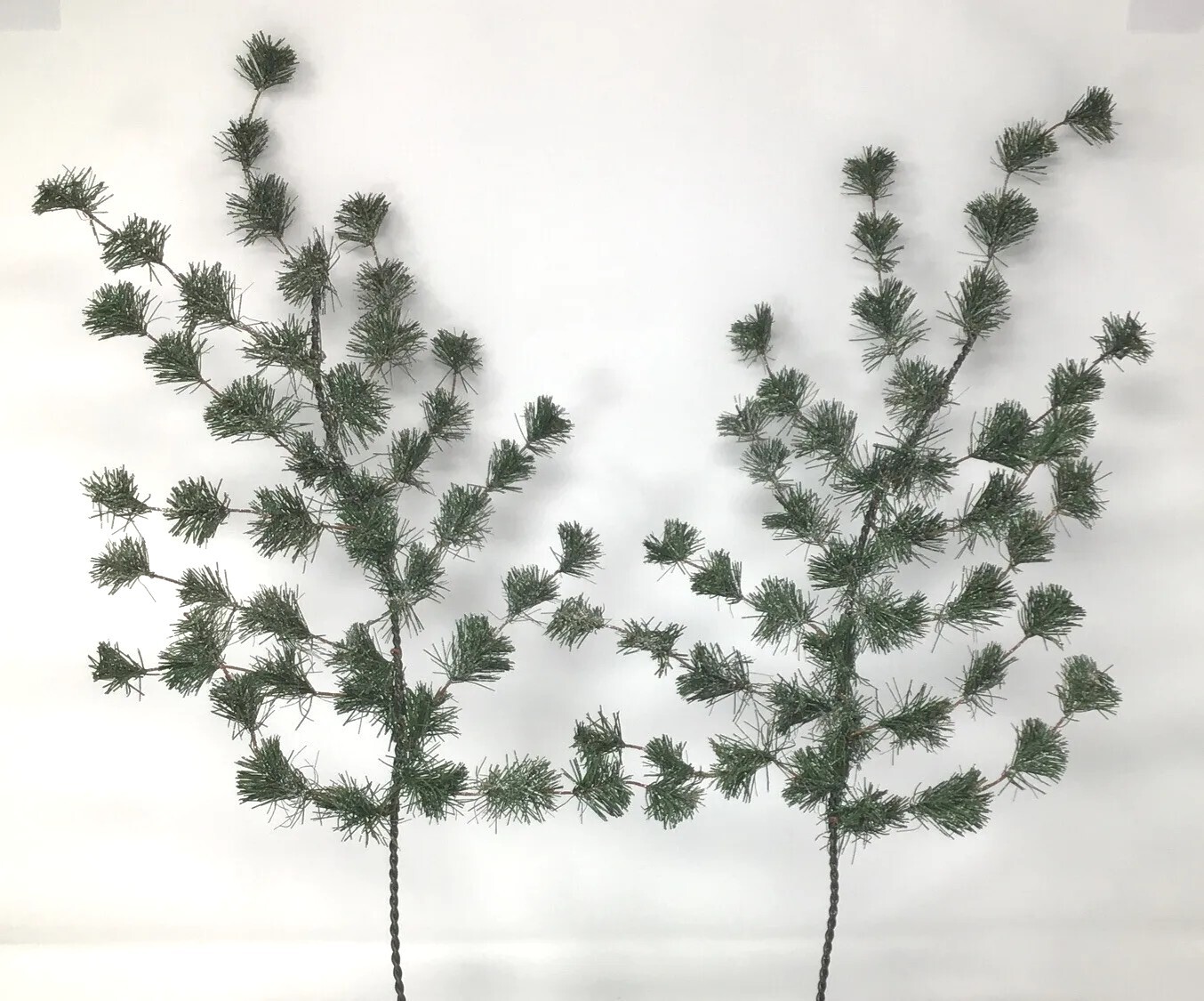 Pine Floral Pick Flocked 25” Arrangement Basket Vase Filler 2 Picks Artificial