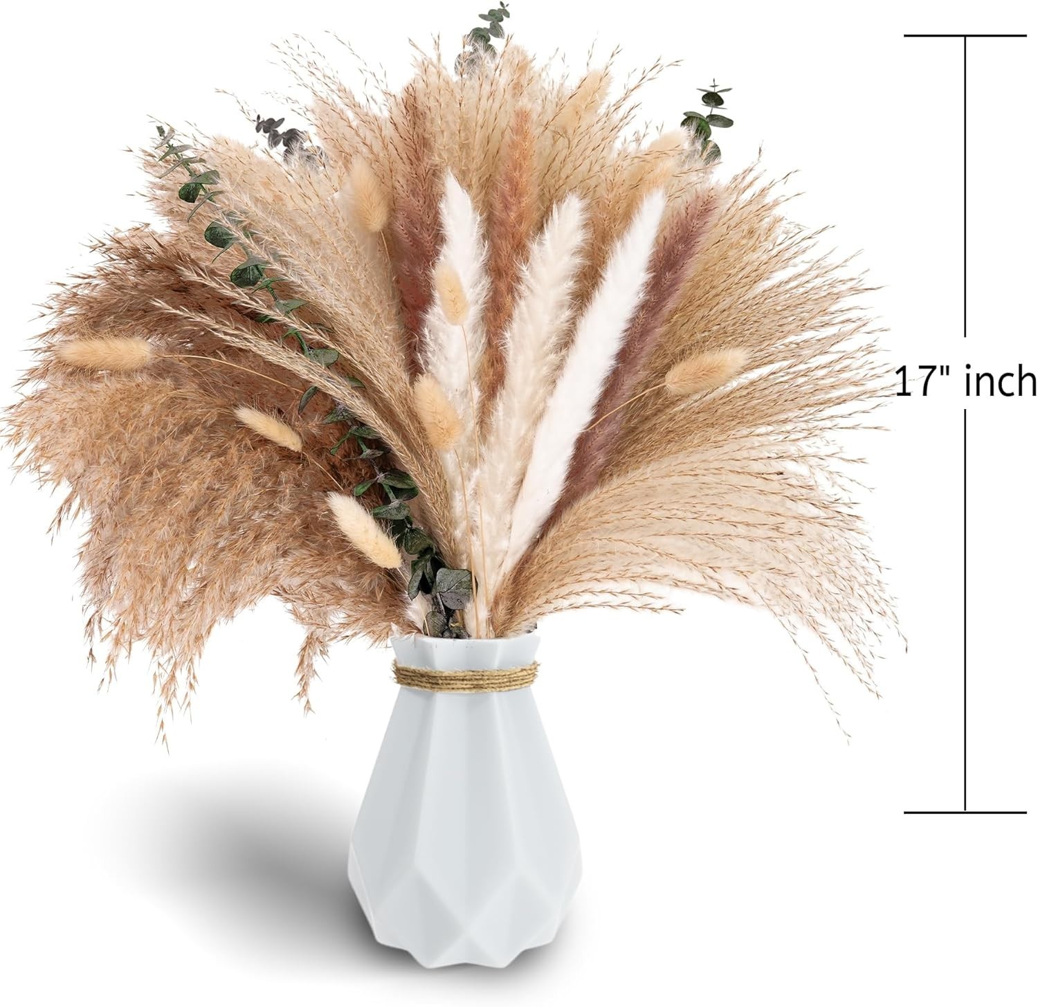 Pampas Grass Decor Dried Flower Bouquet Boho Centerpieces for Tables Floors