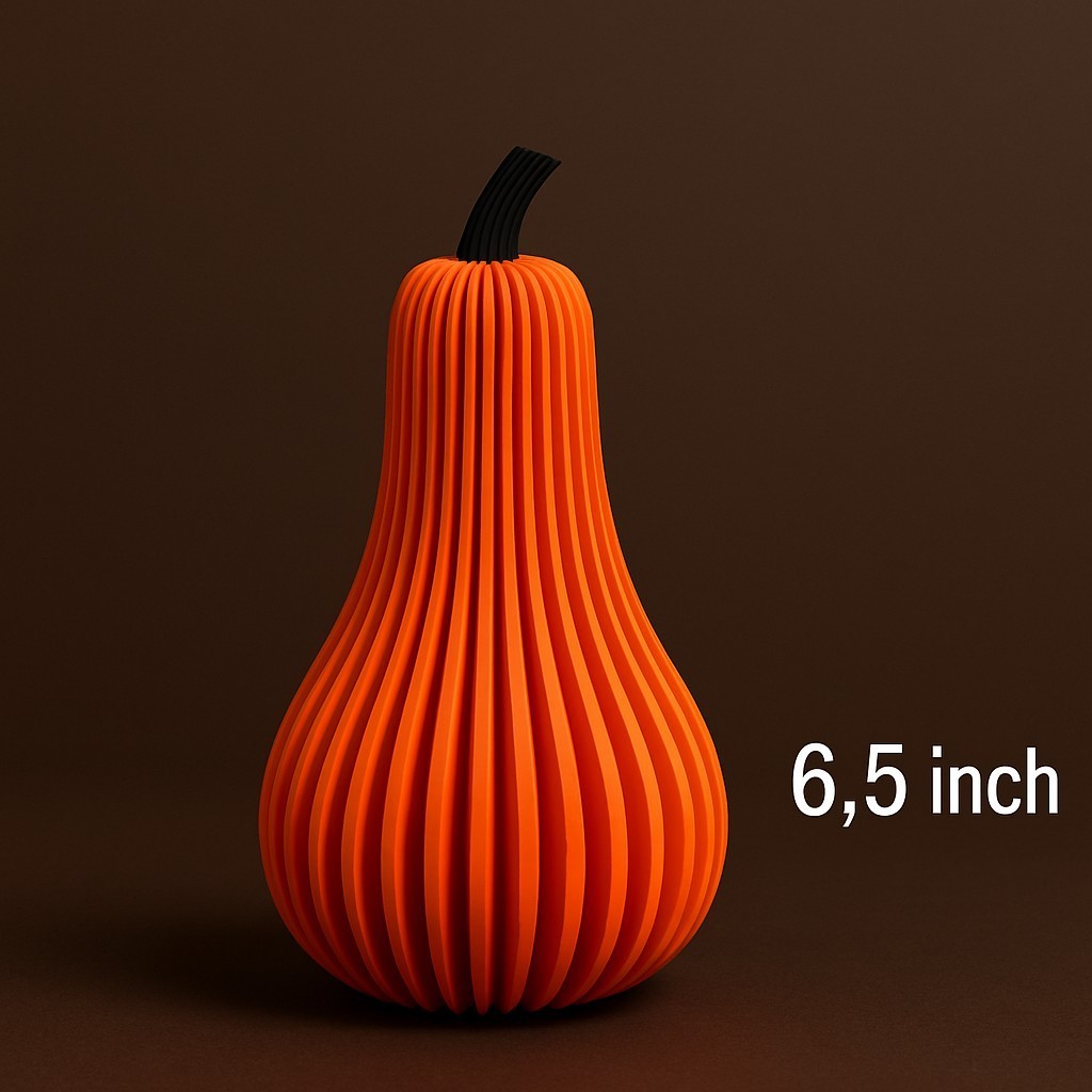 Set of Decorative 3D-Printed Pumpkins and Gourds – Halloween Collection