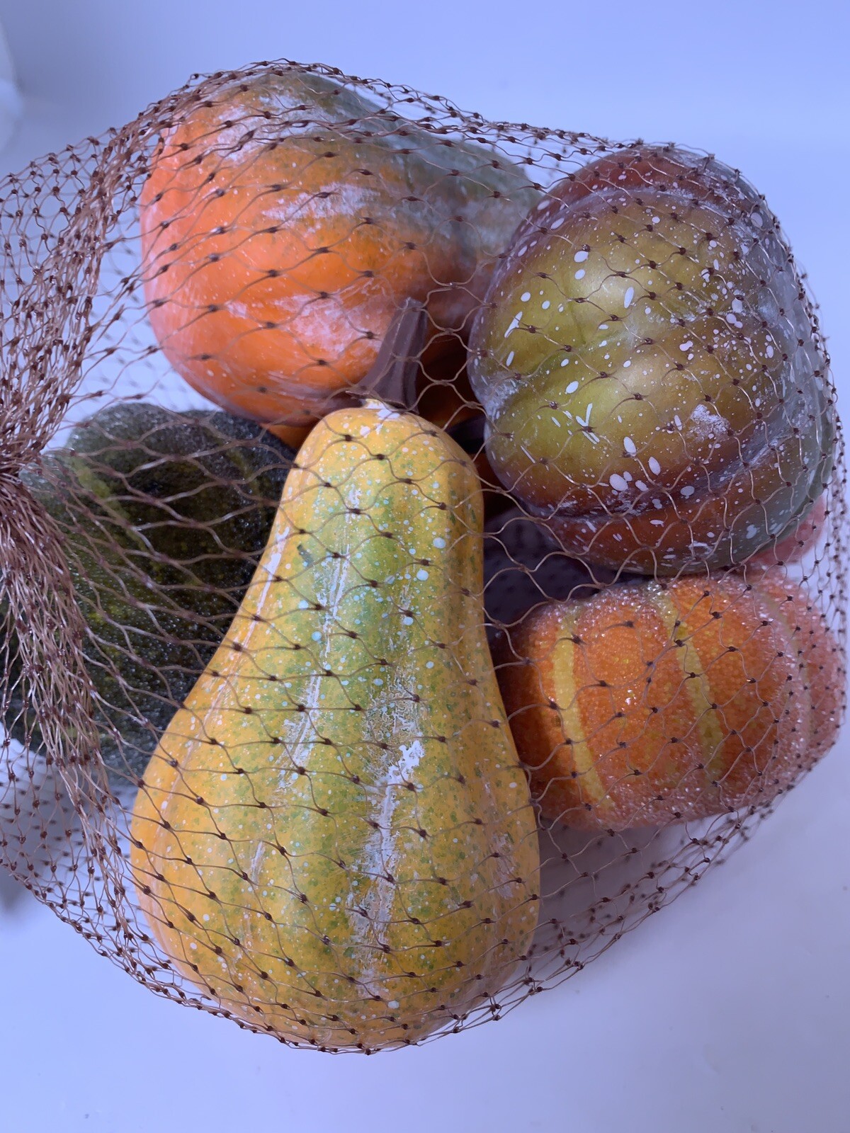 Faux Sugared Fruit Pumpkins Gourds Fall Decor Sonoma Small 3″ sizes