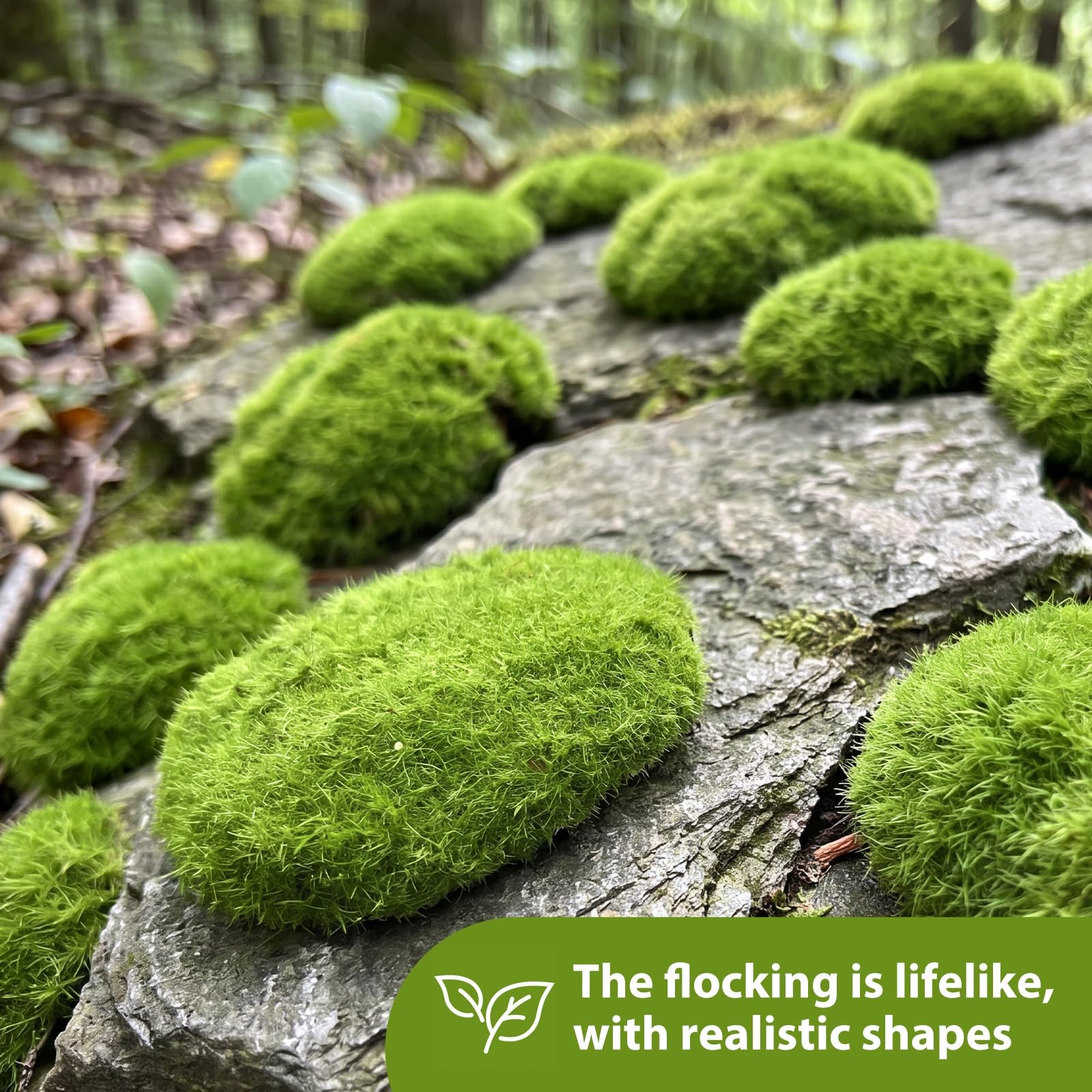 6 PCS Artificial Moss Blocks Decorative Stones For Garden Tank Decoration