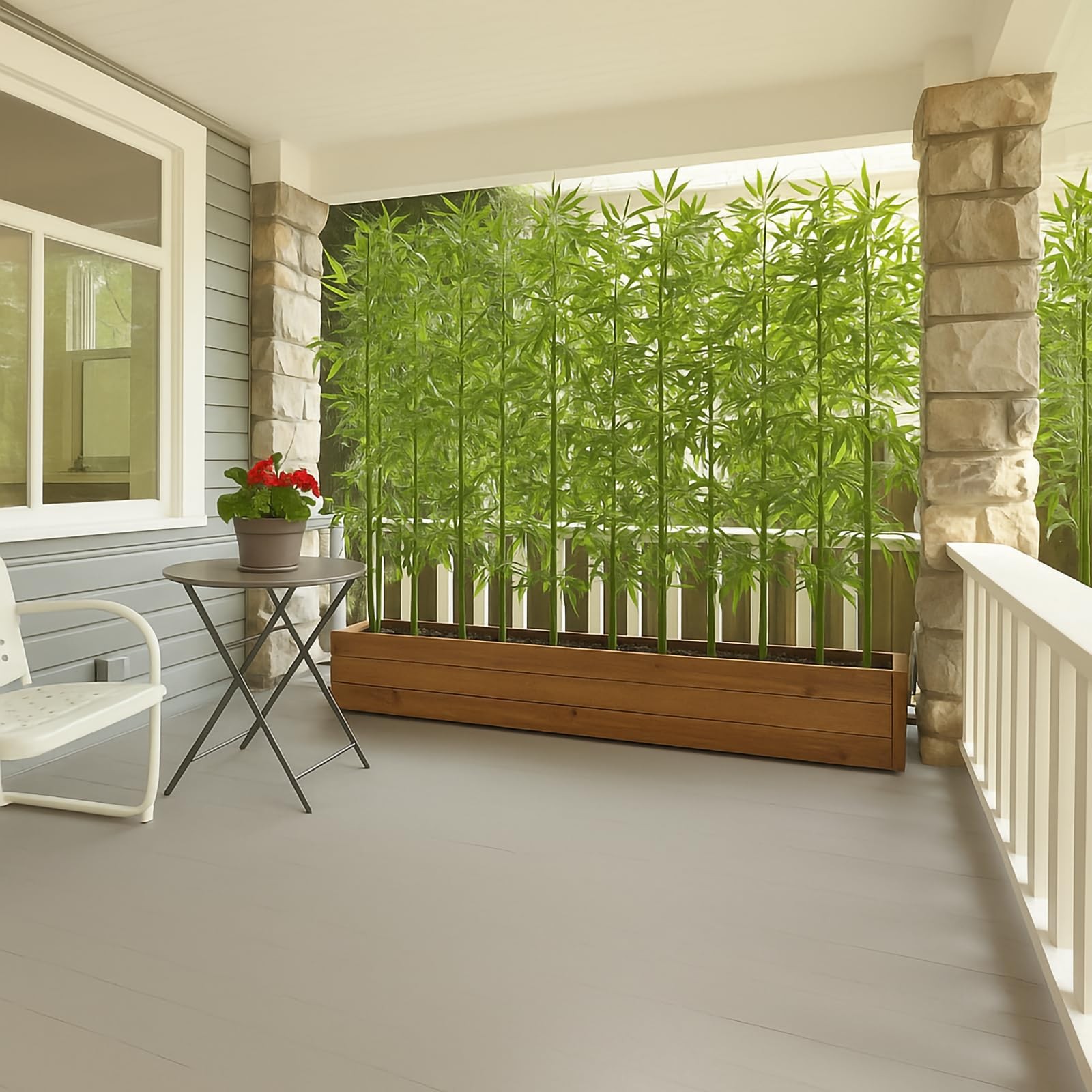 5ft 10 Pack Fake Bamboo, Artificial Bamboo Plants Outdoor