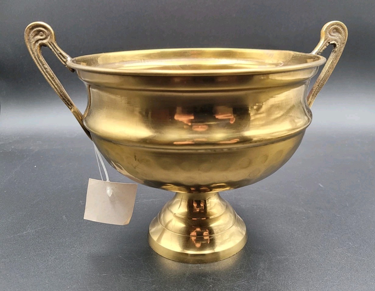 Lacquered Solid Brass Compote Bowl
