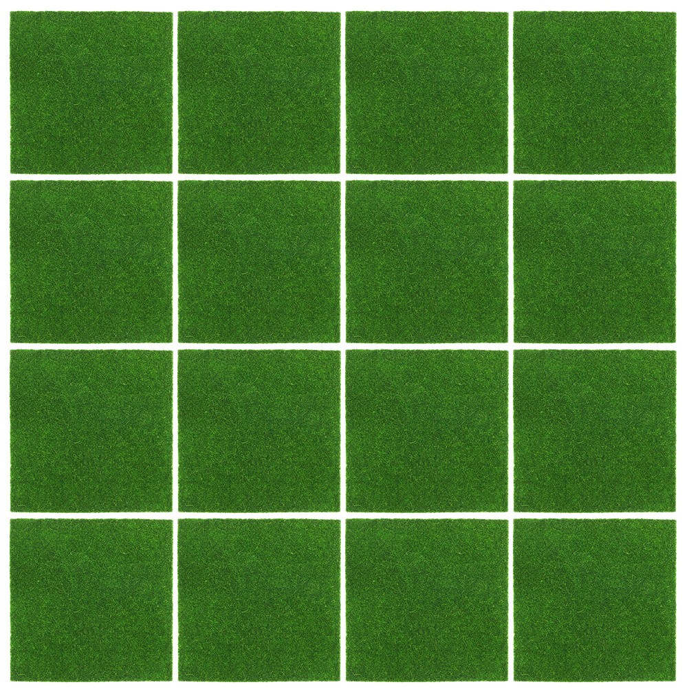 16Pcs Fake Moss for Crafts Realistic Artificial Moss Mat Green Simulation Turf