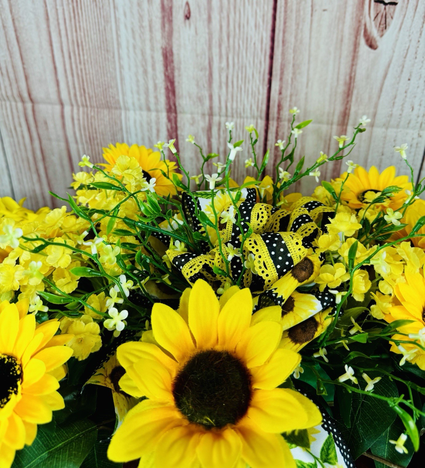 Artificial Yellow/Green Sunflower Flower Arrangement & Centerpiece 36 by 16 in