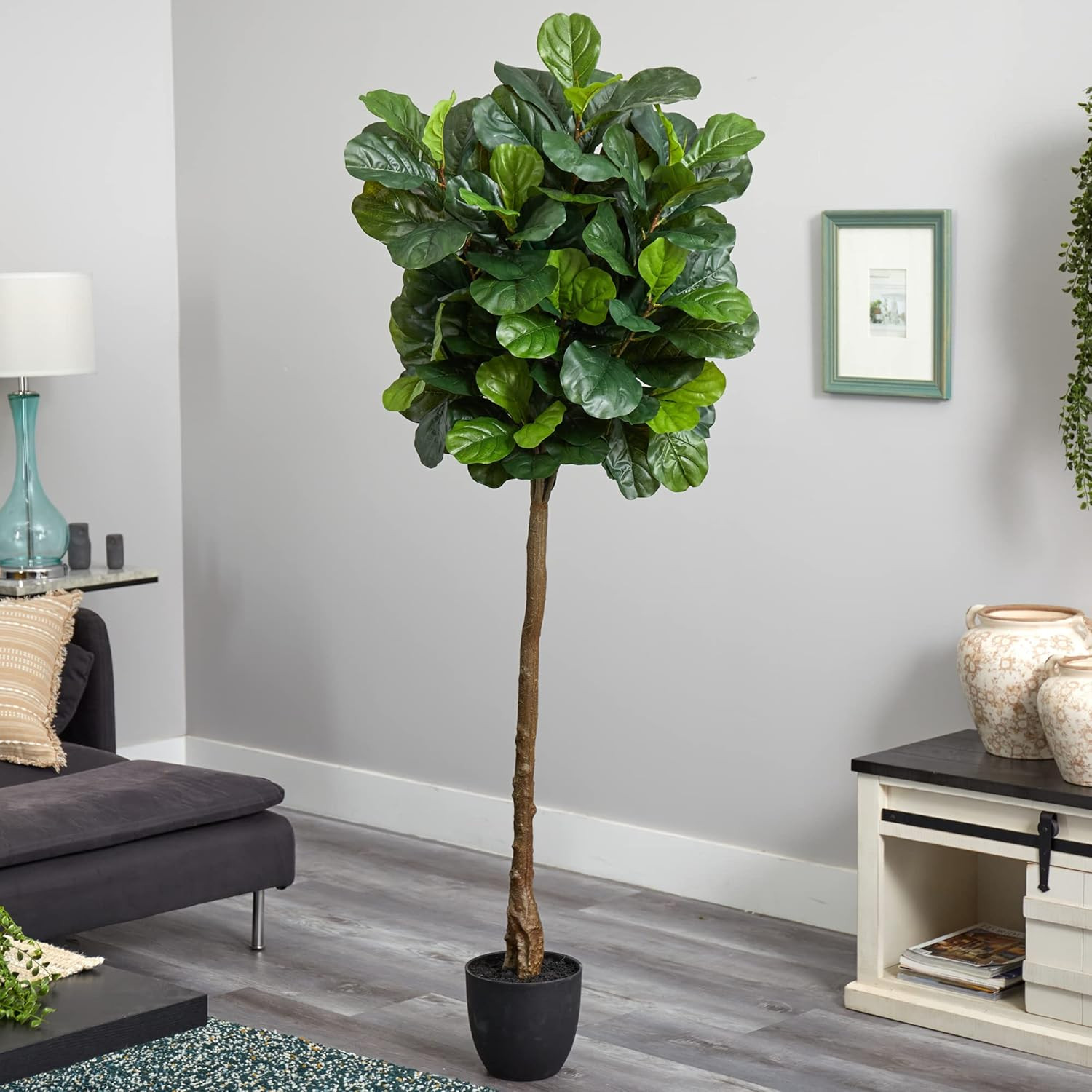 Lifelike 6Ft Fiddle Leaf Artificial Tree – Real Touch Home Decor Accent