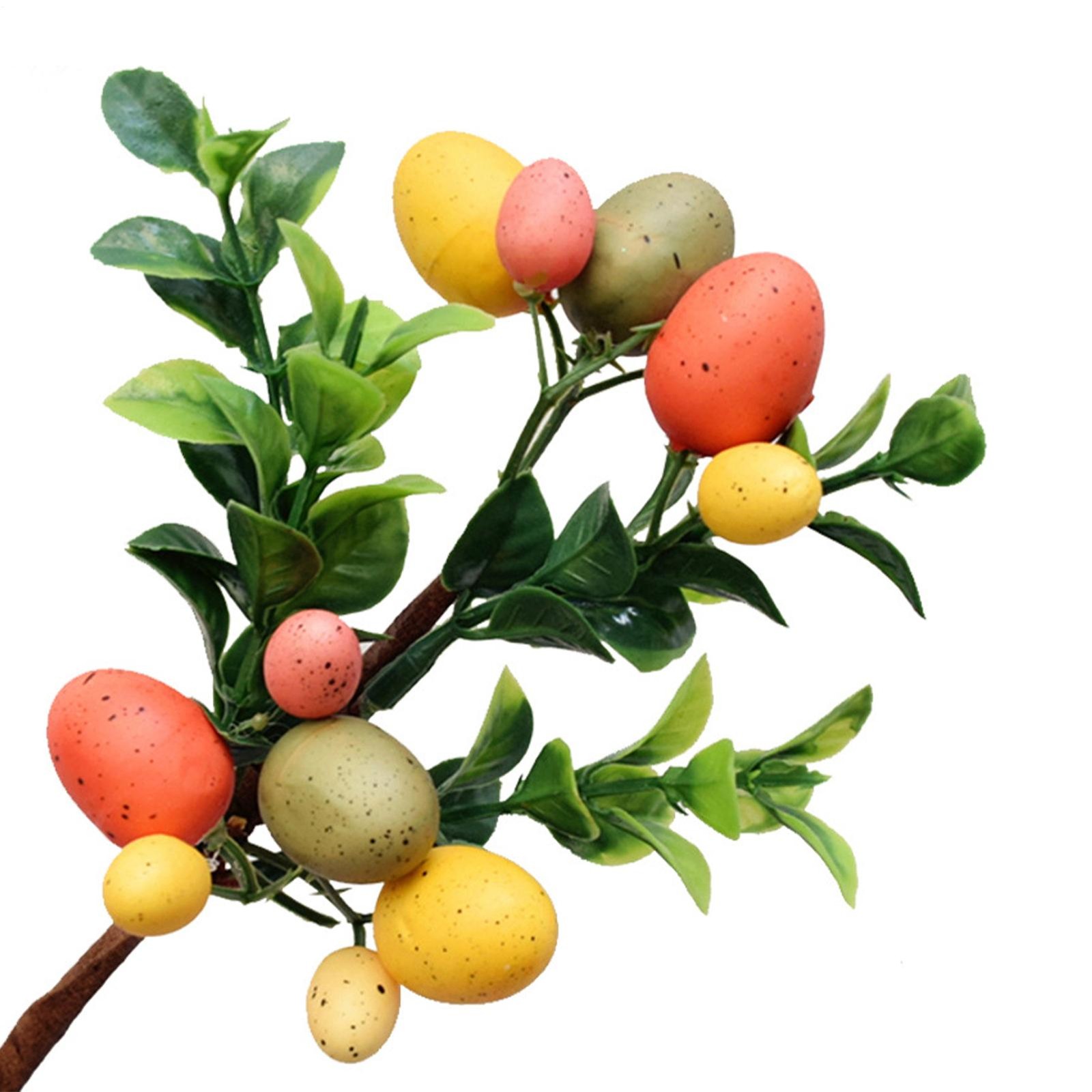 Easter Egg Flowers Colorful Artificial Floral Picks Vase Decor Spring Flowers