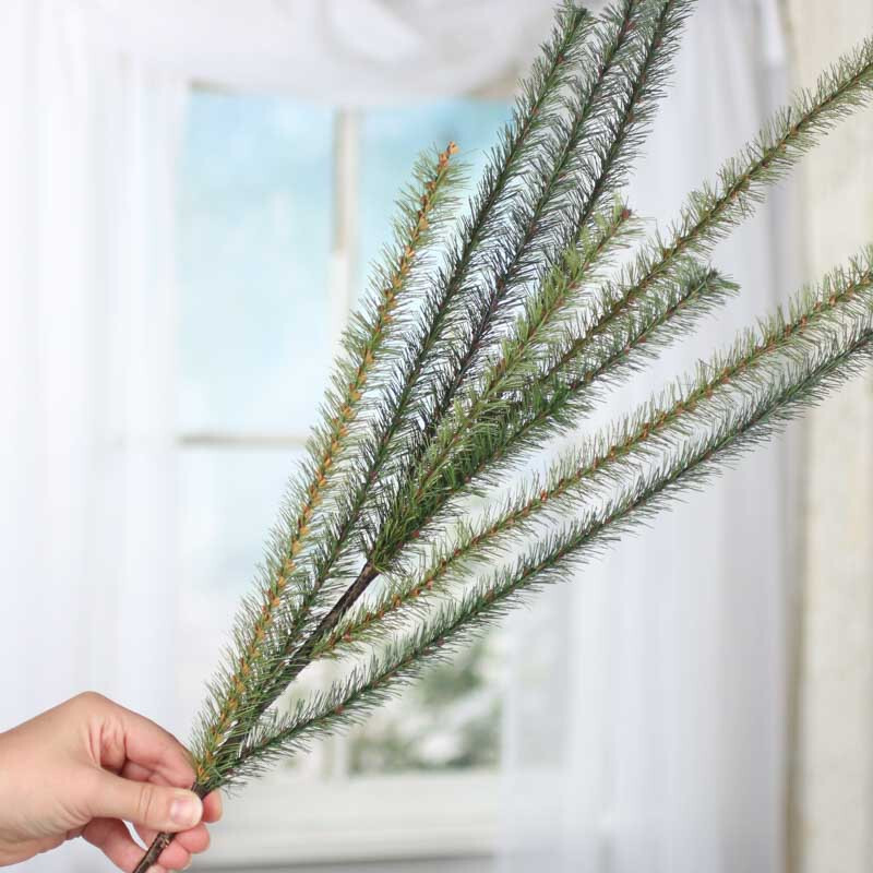 Package of 4 Artificial Wispy Light and Dark Green Pine 31″ Sprays