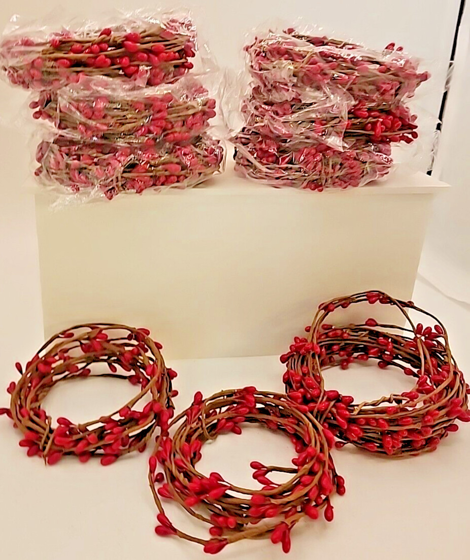 Primitive Pip Berry Garland ~ 18ft single ply roping ~ RED Seven Plus packages