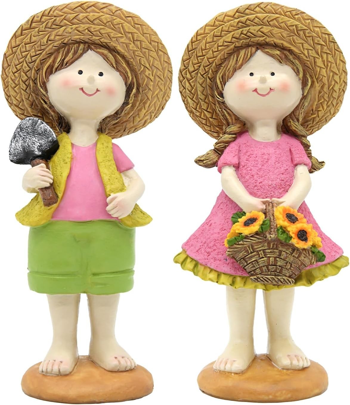 Charming Sunflower Figurines Set of 2 – Resin Garden Statues for Indoor & Out…