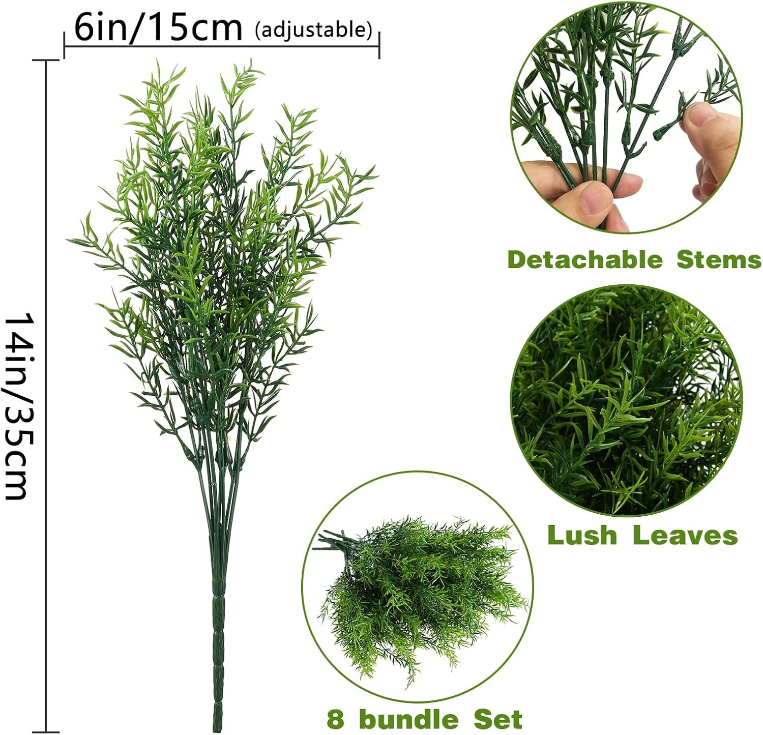Artificial Plants Flowers Grass Shrubs 8 Pack No Fade Faux Plastic Flowers Outdo