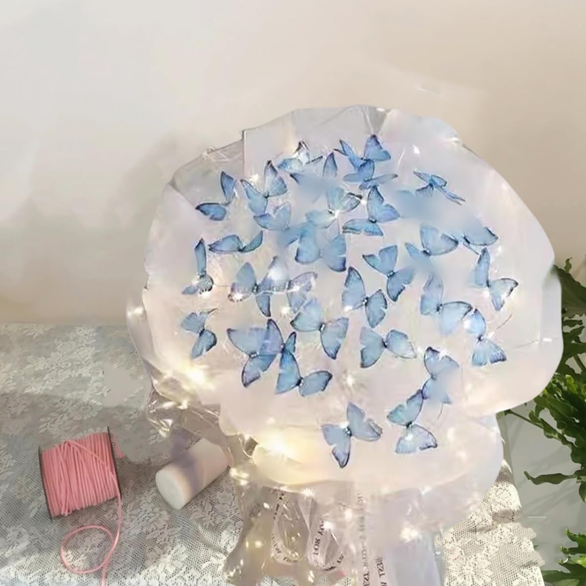 Artificial Flowers, DIY Flower Art Craft Kit, 33 Pcs Butterfly Flower Bouquet…