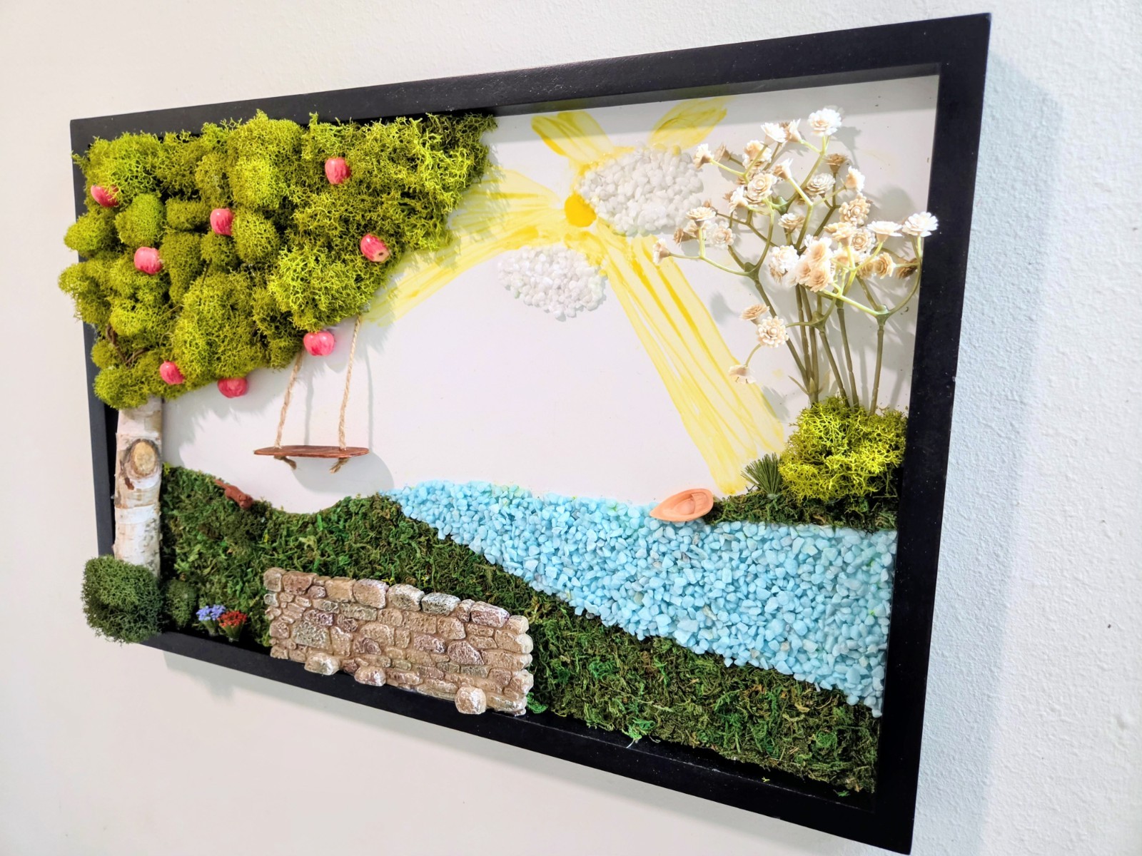 Preserved Moss Wall Art – Park in Black Frame Decor