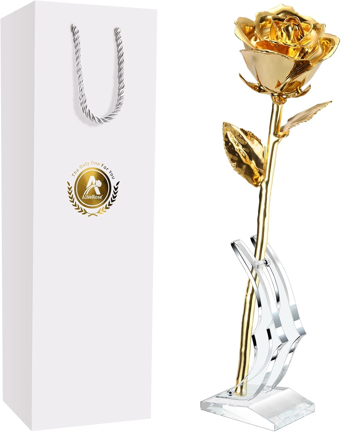 24K Gold Dipped Rose – Unique Gift for Anniversary, Valentine, Mother’s Day
