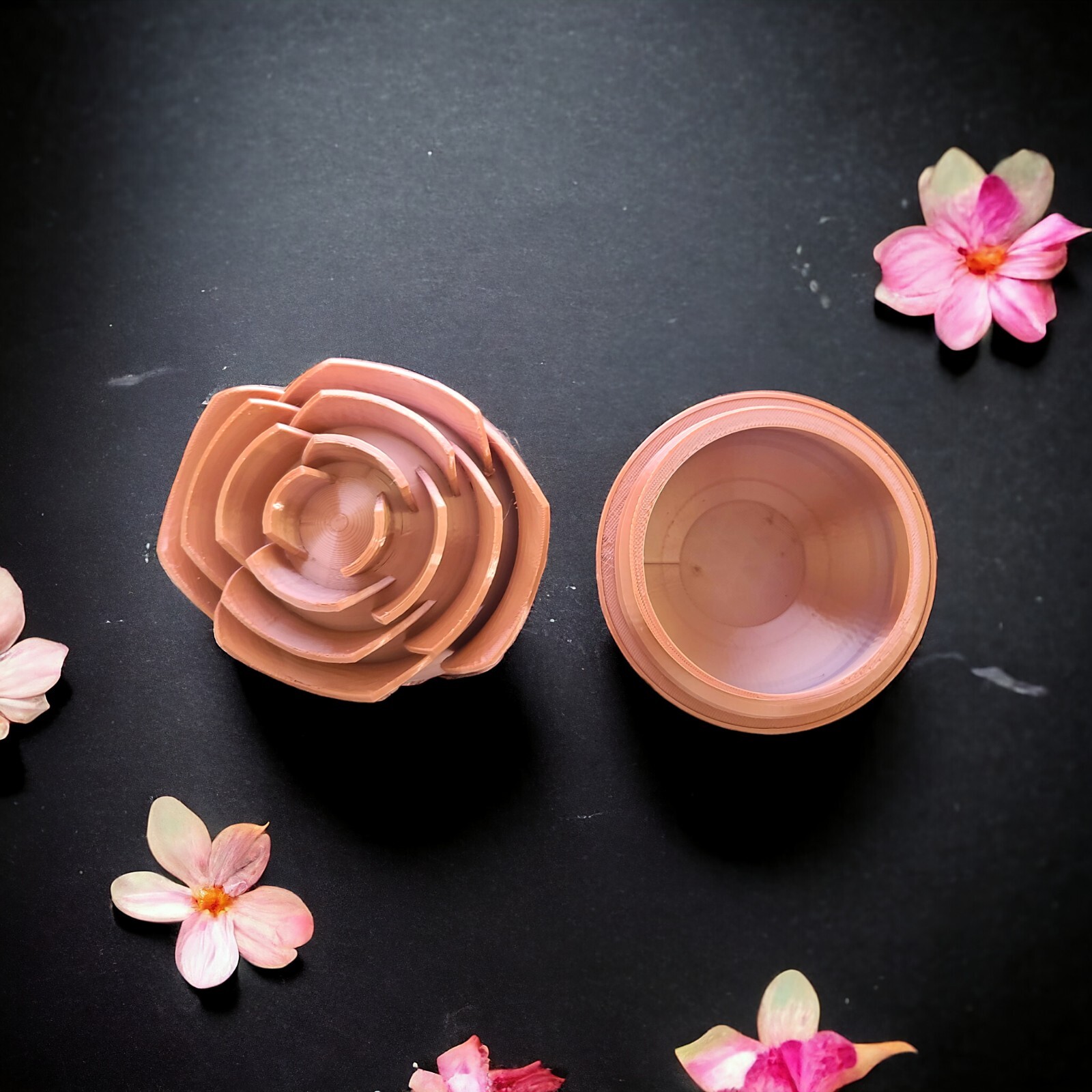 3d print, Smooth Rose Container, Valentines Day, Mother’s Day, gift for Her