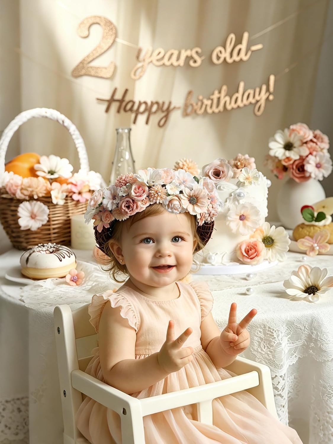 Artificial Flowers Fake Floral Heads for Crafts Weddings Home Decor 45 Pcs