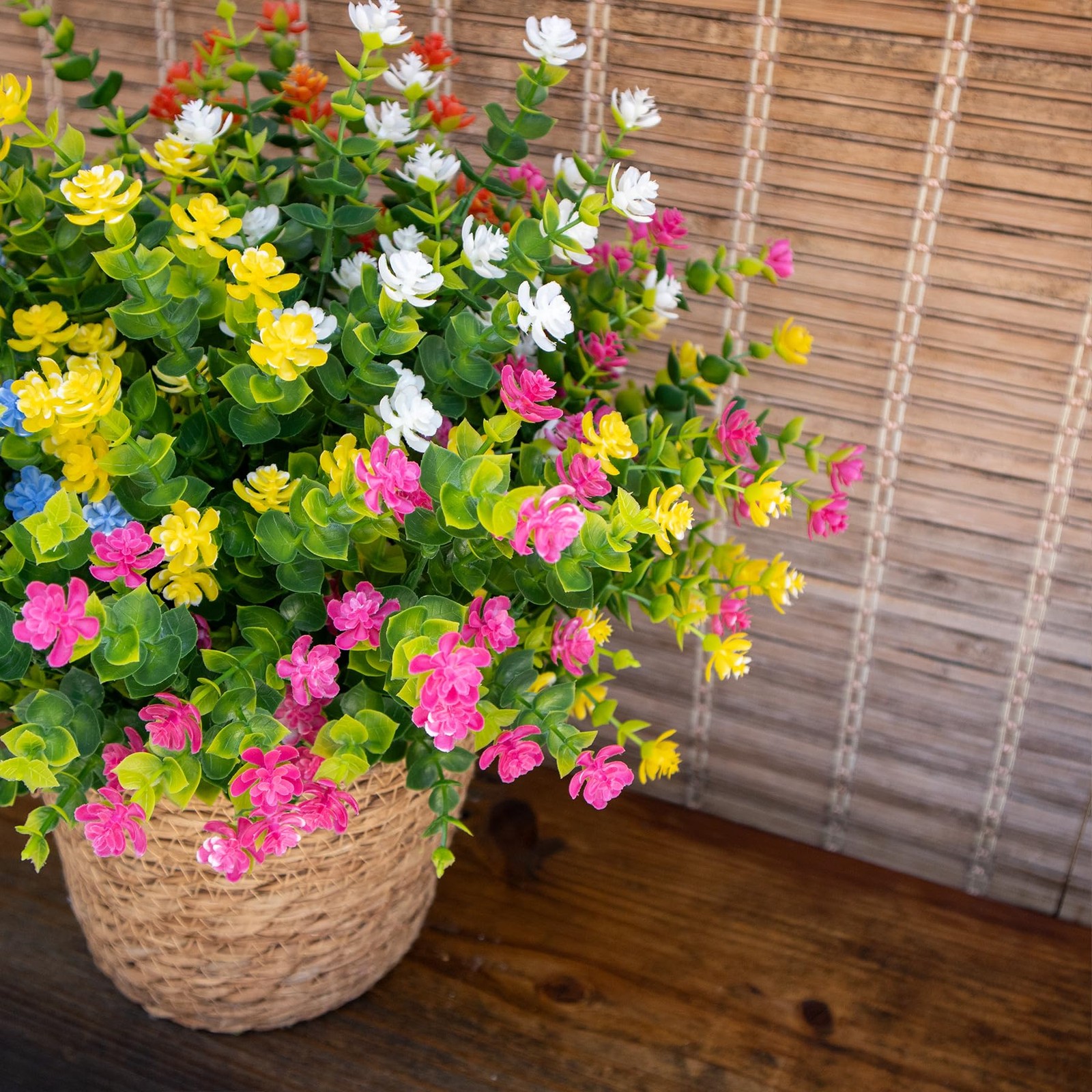 Best Artificial Flowers Outdoors, 12 Bundles Fake UV-Anti for Decoration Faux
