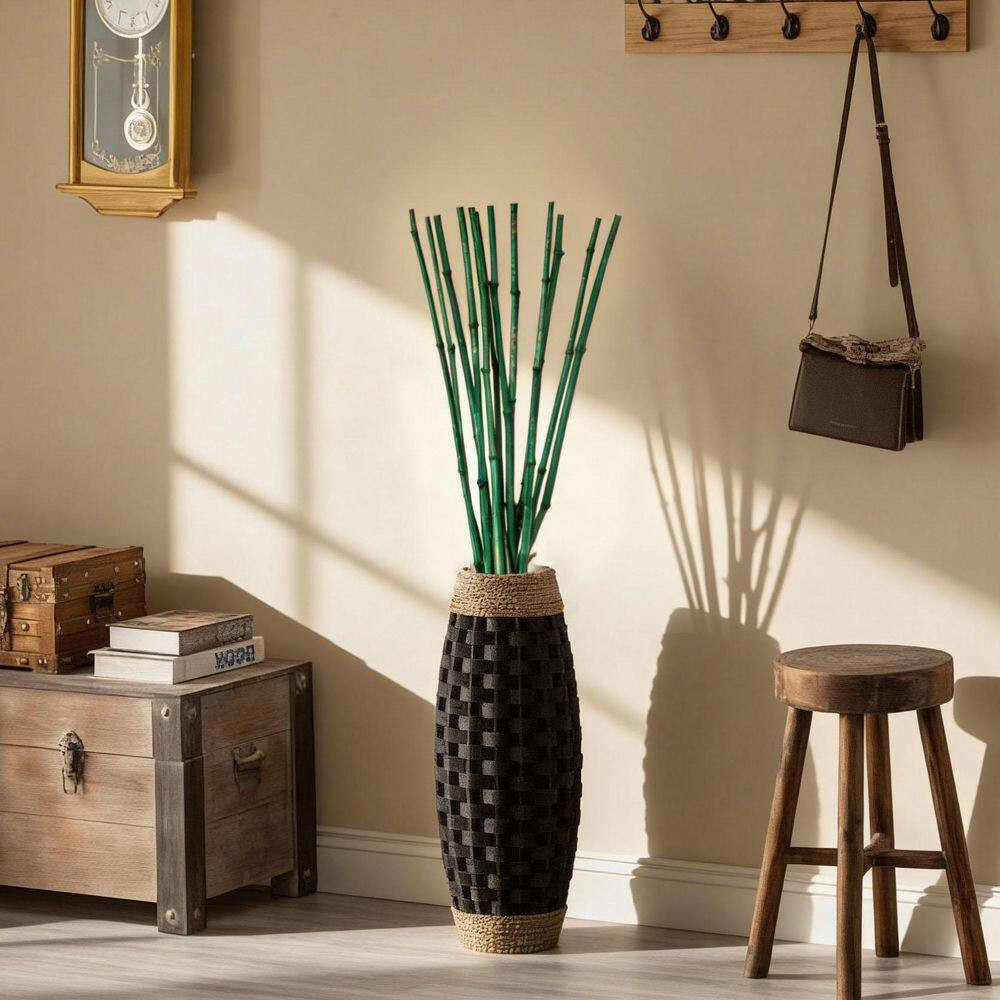 43 In. Set of 12 Bamboo Stick Fillers Natural Decorative Artificial Plant Stems