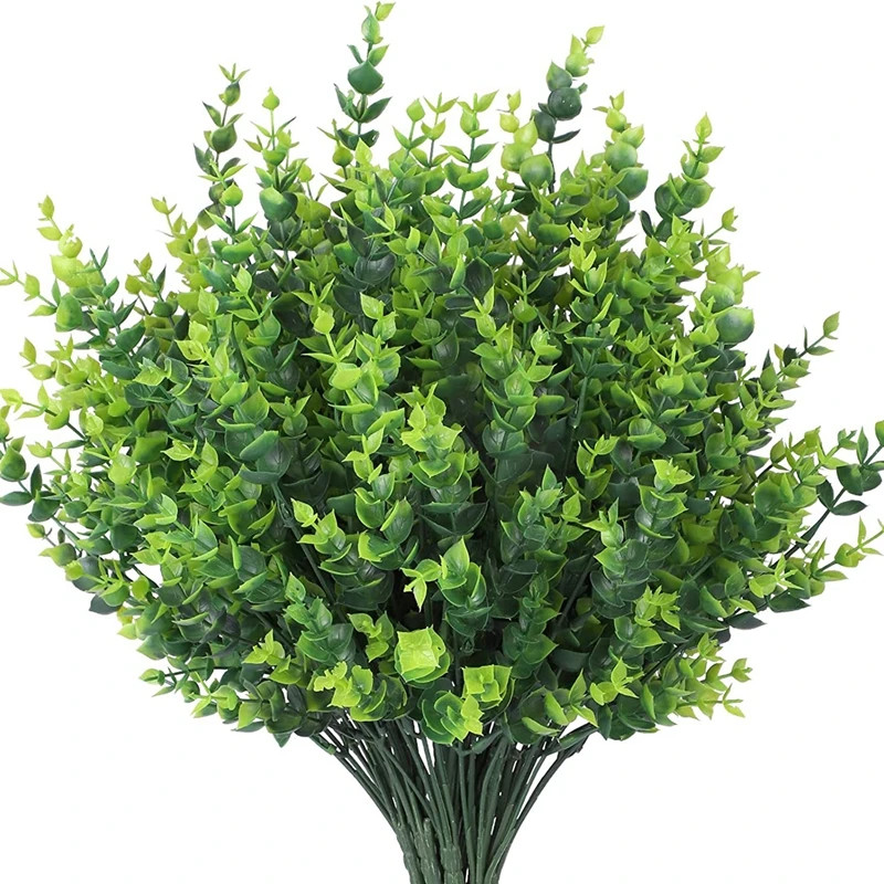 Green Artificial Eucalyptus 7 Heads 35 Mesh Christmas Wreath DIY Shooting Props