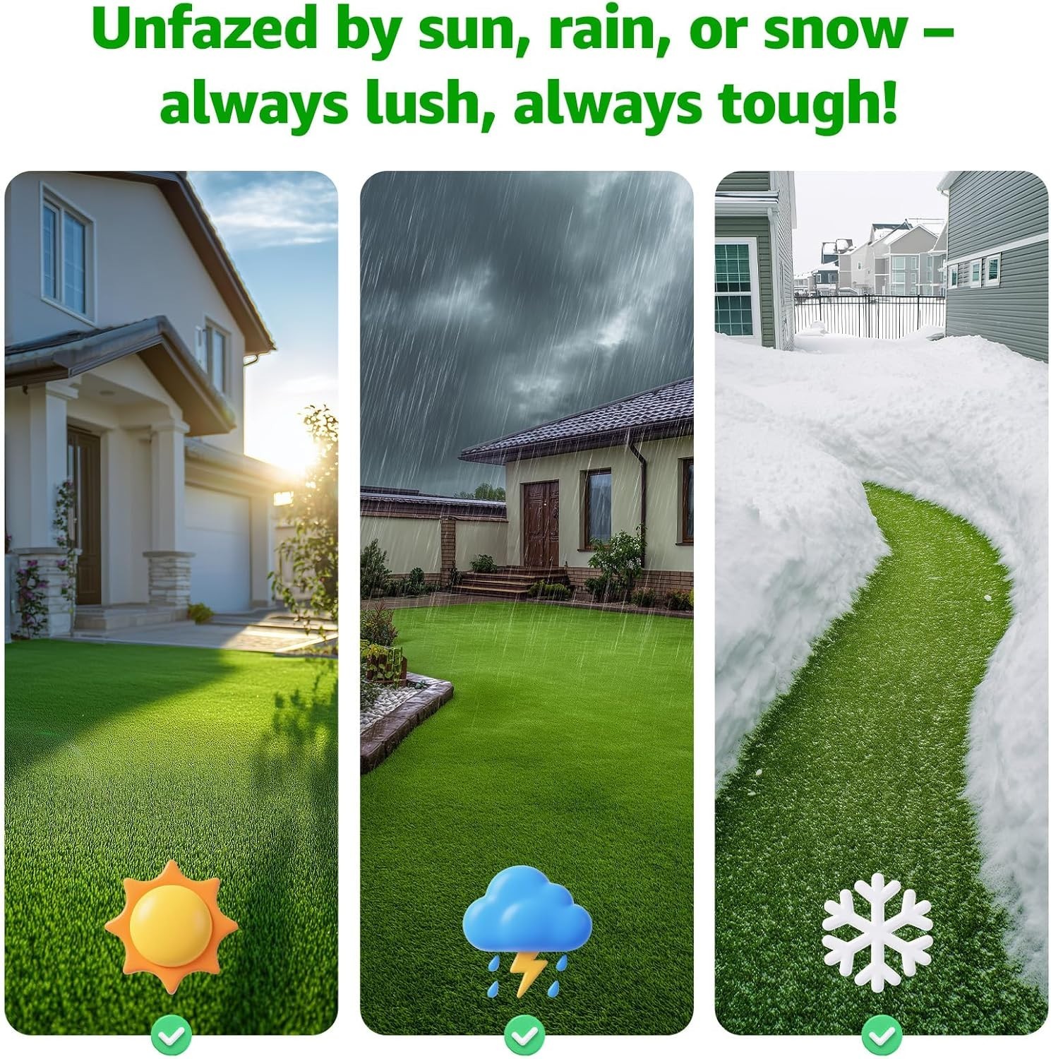 5x8ft Artificial Turf Rug – Realistic Grass Mat for Easy Outdoor Transformation