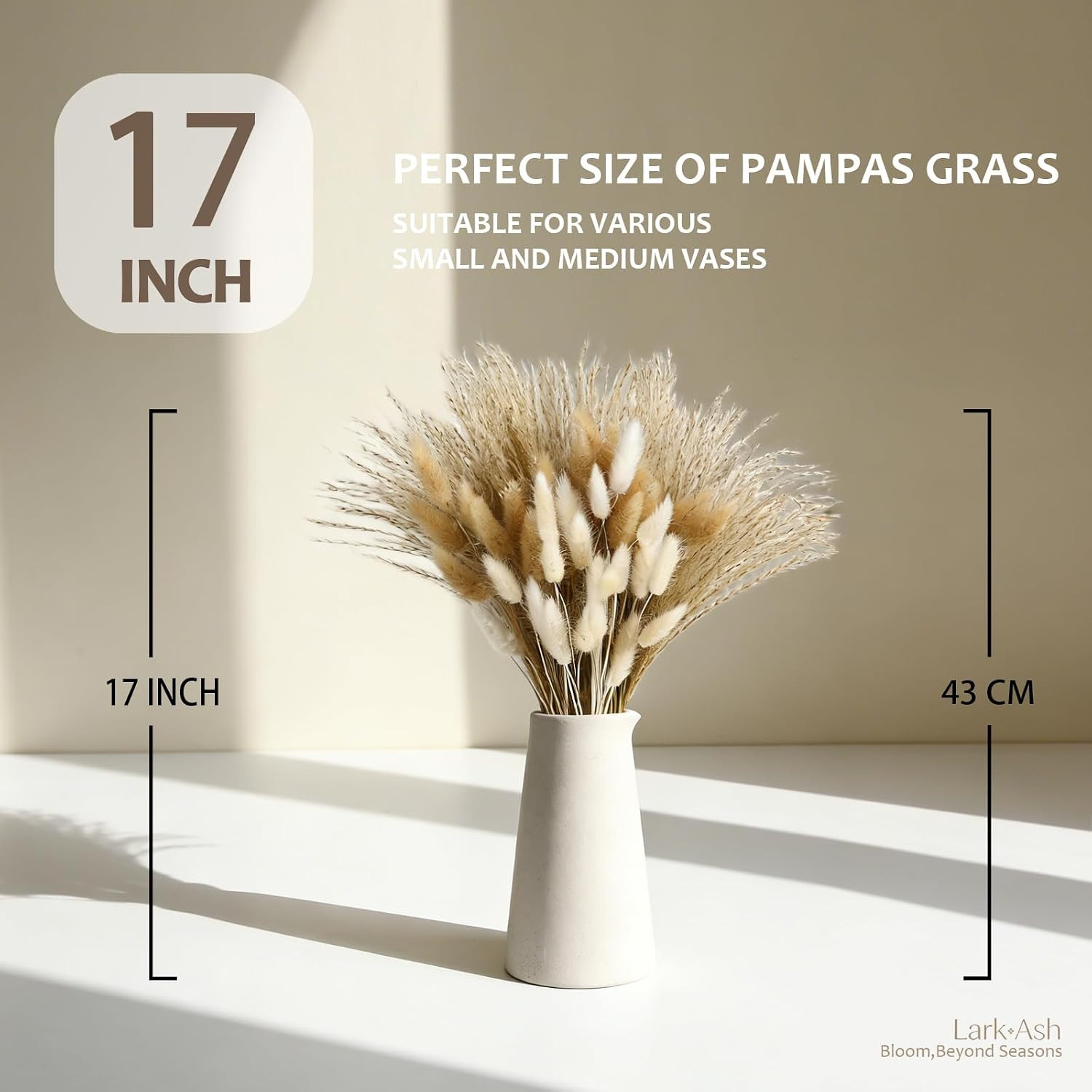 125 Stems Dried Pampas Grass Decor-Pampas Grass,Bunny Tails Grass.RusticFlowe…