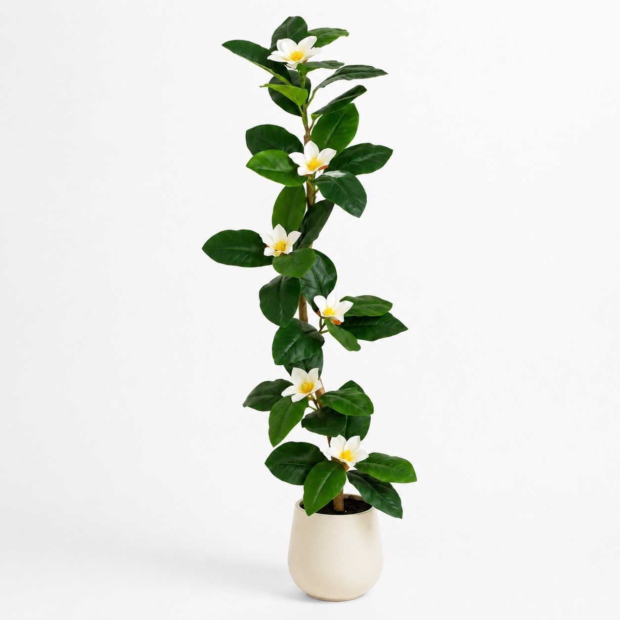 4’ Artificial Minimalist Magnolia Tree in Decorative Planter