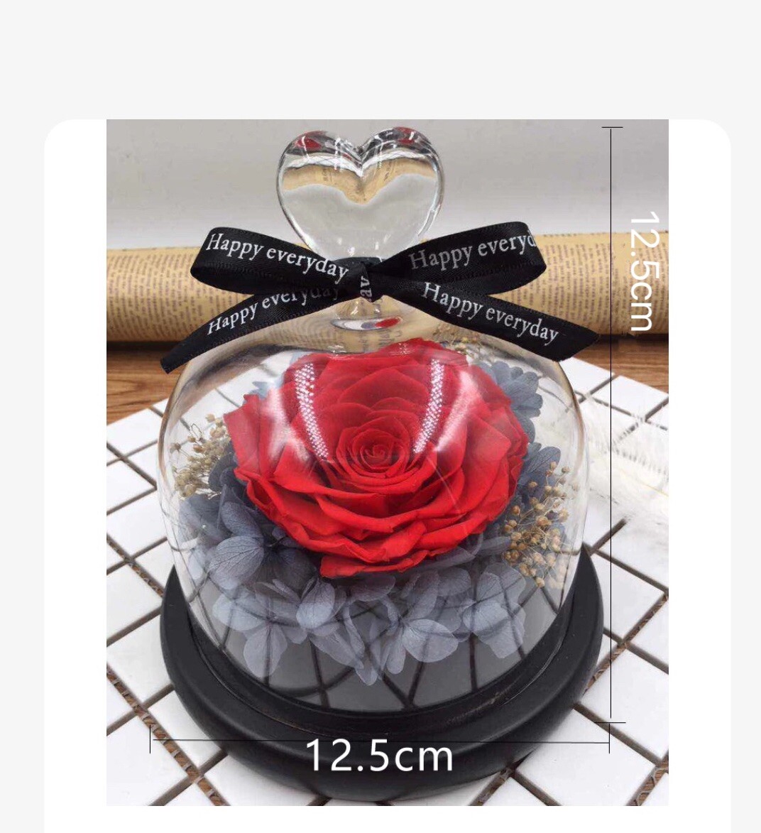 Eternal Rose flower Preserved rose everlasting rose flower gift with Led Light