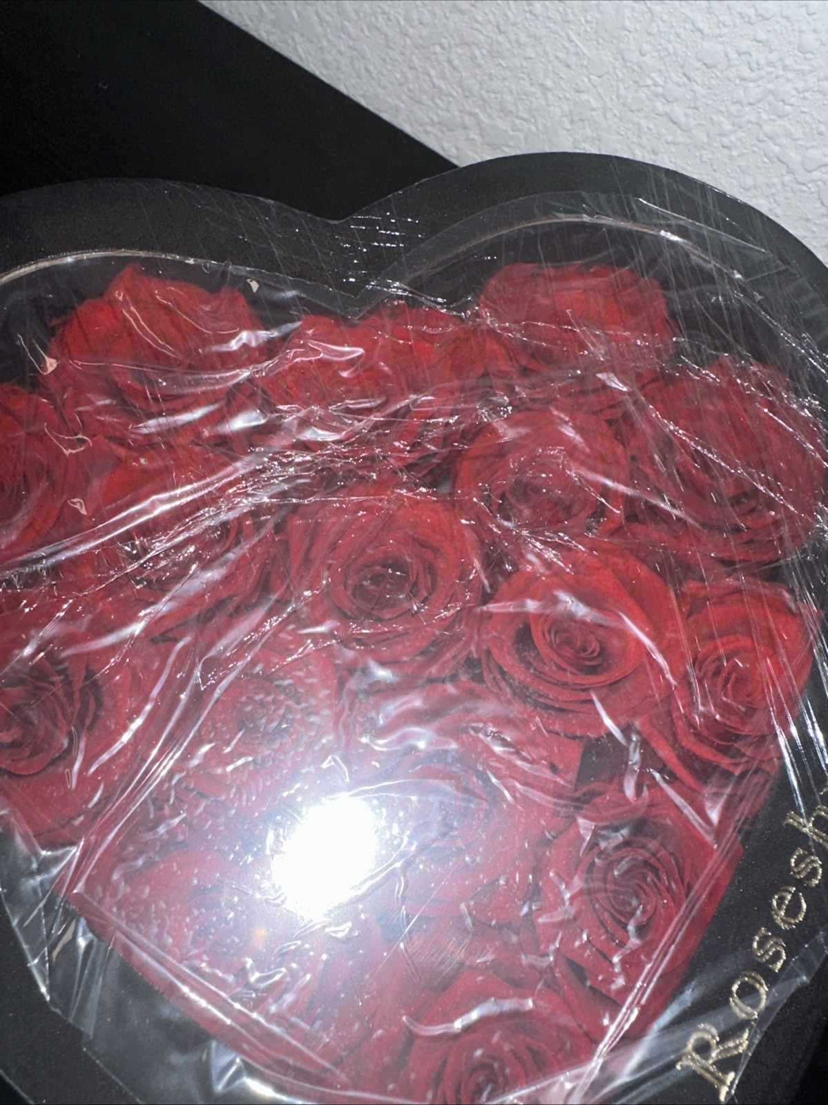 16pc Red Preserved Roses Heart Box-Luxury Forever Roses Gift For Her /New