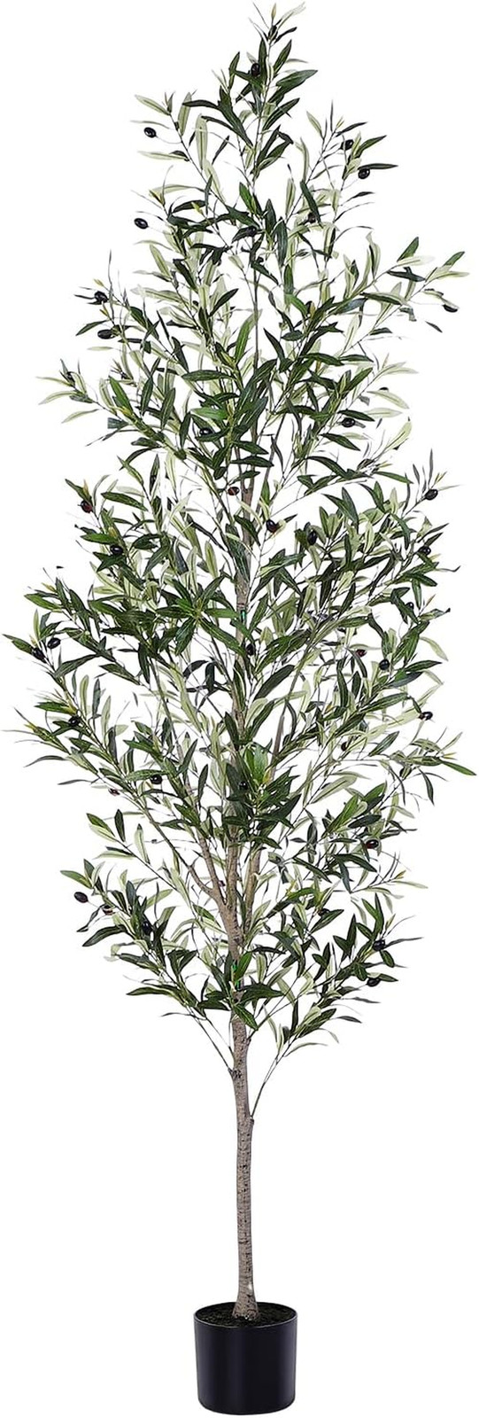 7FT Artificial Olive Tree Large Faux Silk Plant Lifelike Wood Trunk Pot Decor