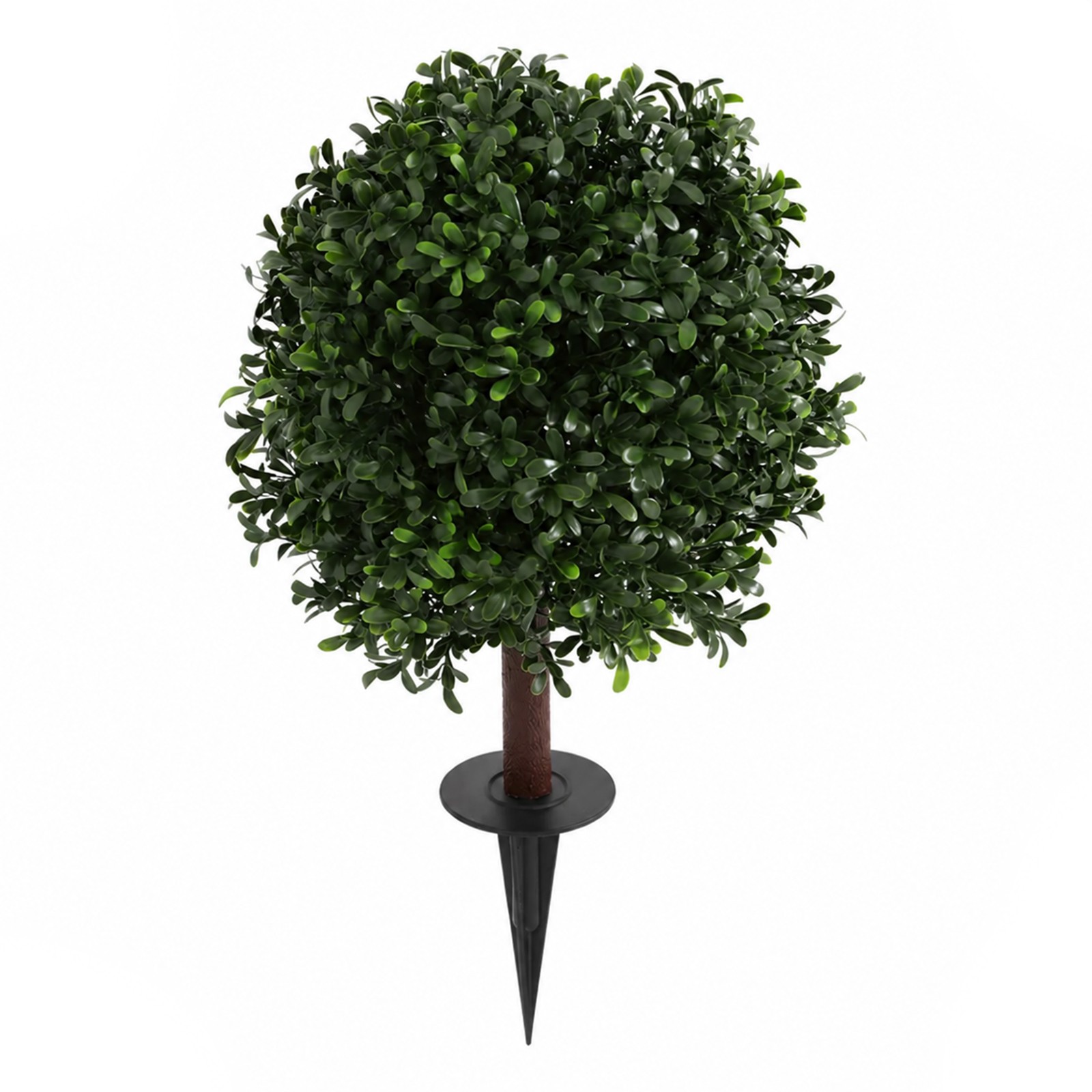 2 Pcs Artificial Boxwood Topiary Ball Trees Faux Boxwood Bush Plants For Outdoor