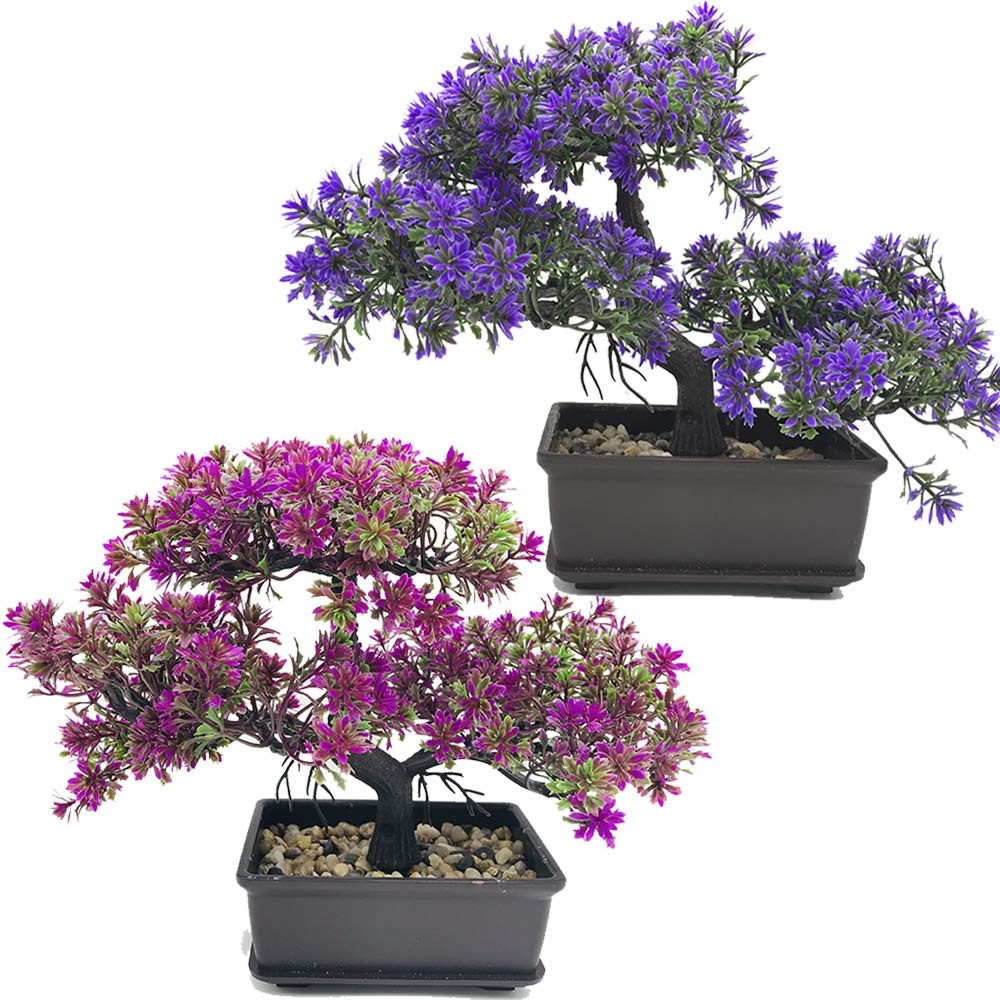 Artificial Japanese Pine Bonsai Tree Fake Plant In Pot Zen Garden Decor