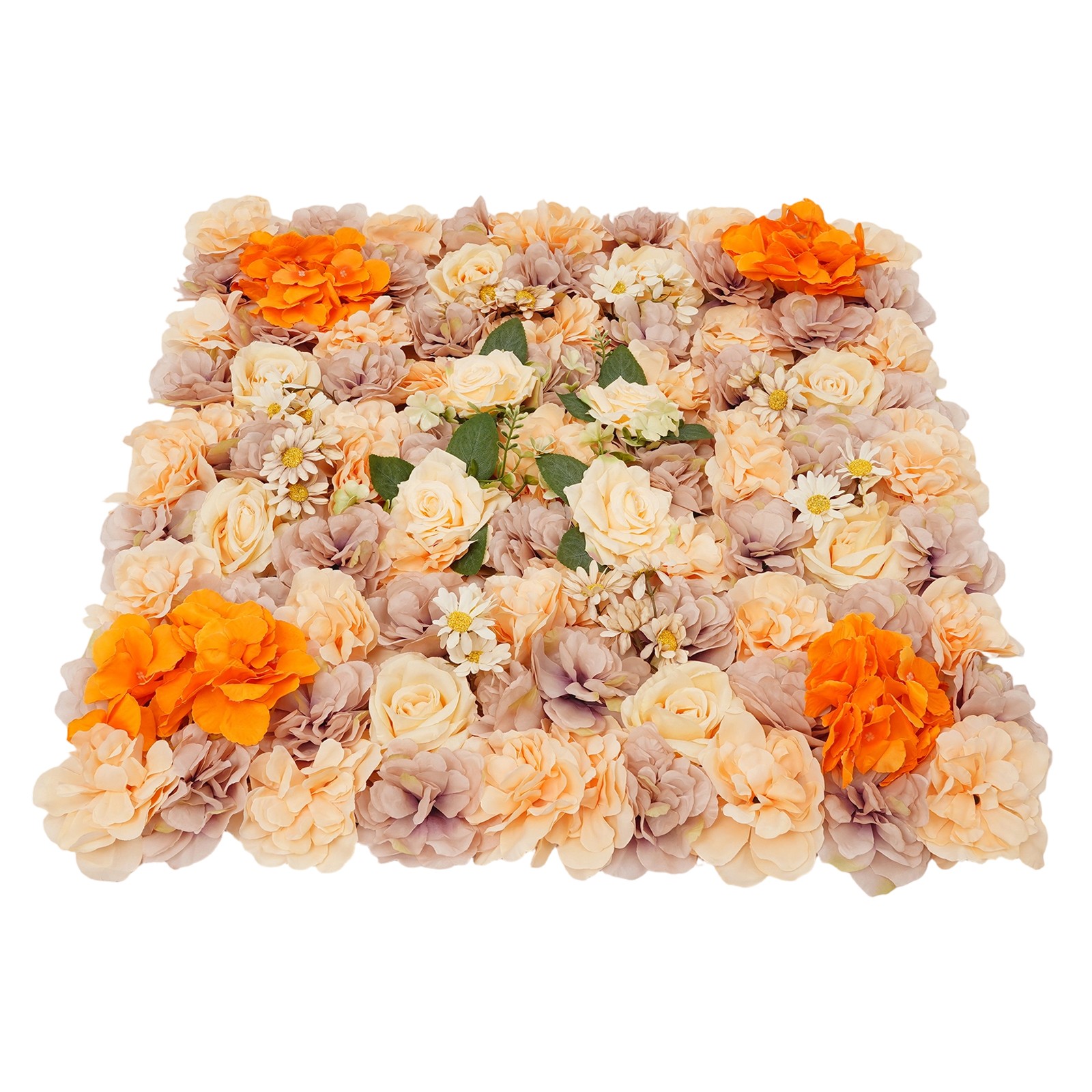 12Pcs Artificial Flower Wall Panels Square Wall-Mounted Artificial Flower Panels