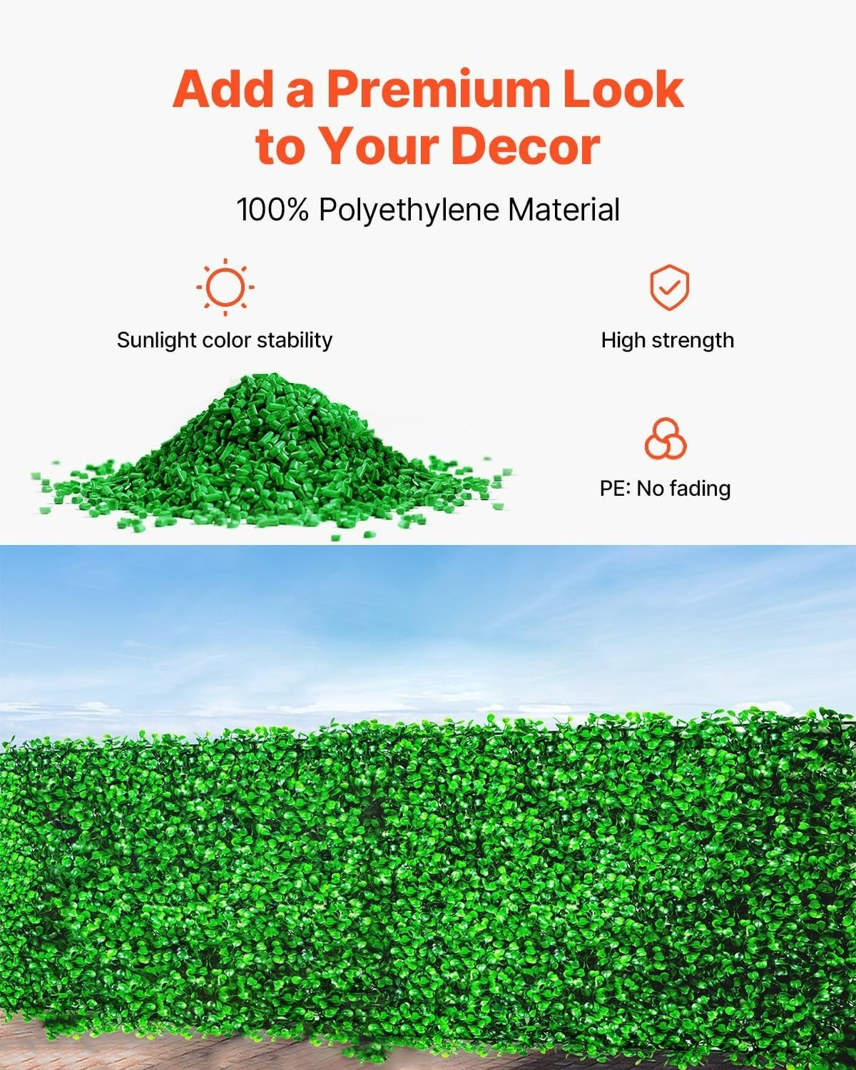 48pcs Artificial Boxwood Hedge Wall Panels – 10×10 Inches for Indoor & Outdoo…