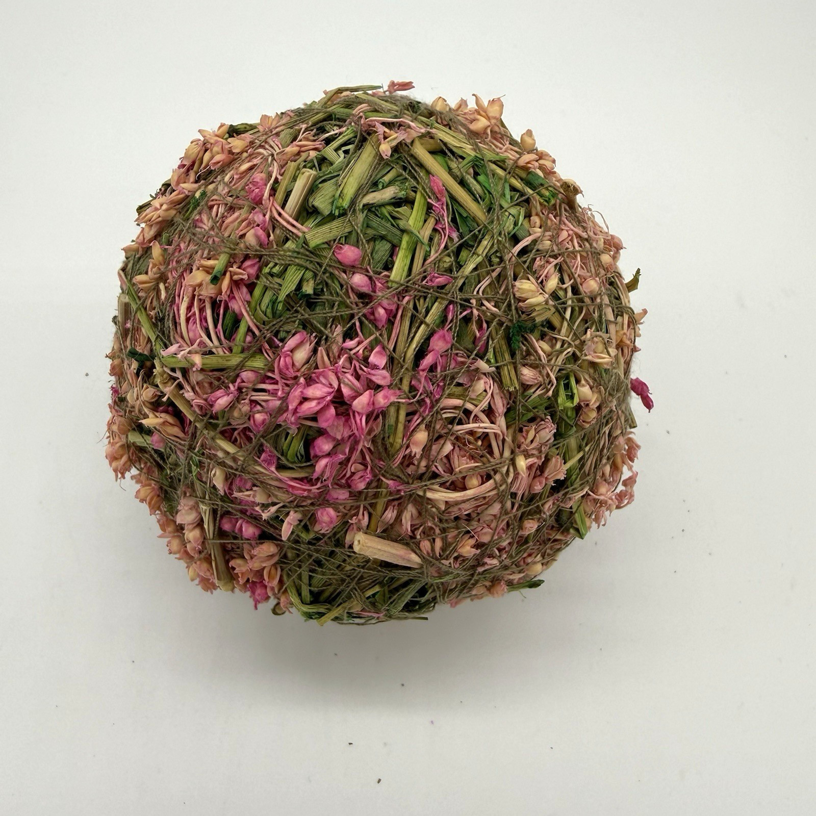 SET OF 3 DECORATIVE PINK FLORAL SEED BALLS