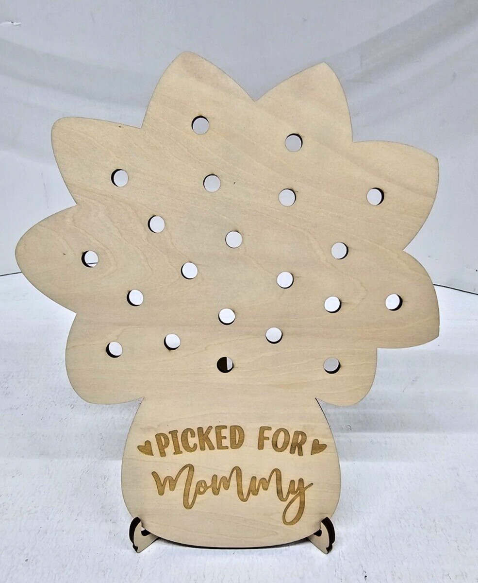 Mother’s Day Hand Flower Holder Wooden Planters,DIY Flower Holder Gifts for Mom