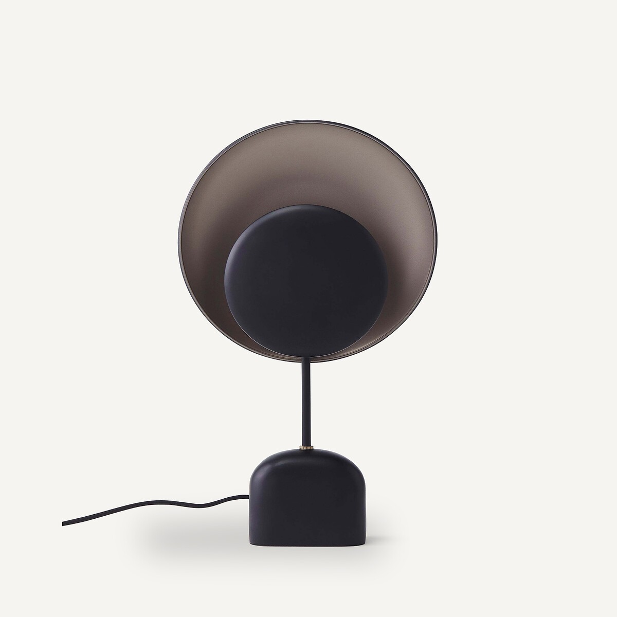 Naton Black and Mocha Metal Table Lamp