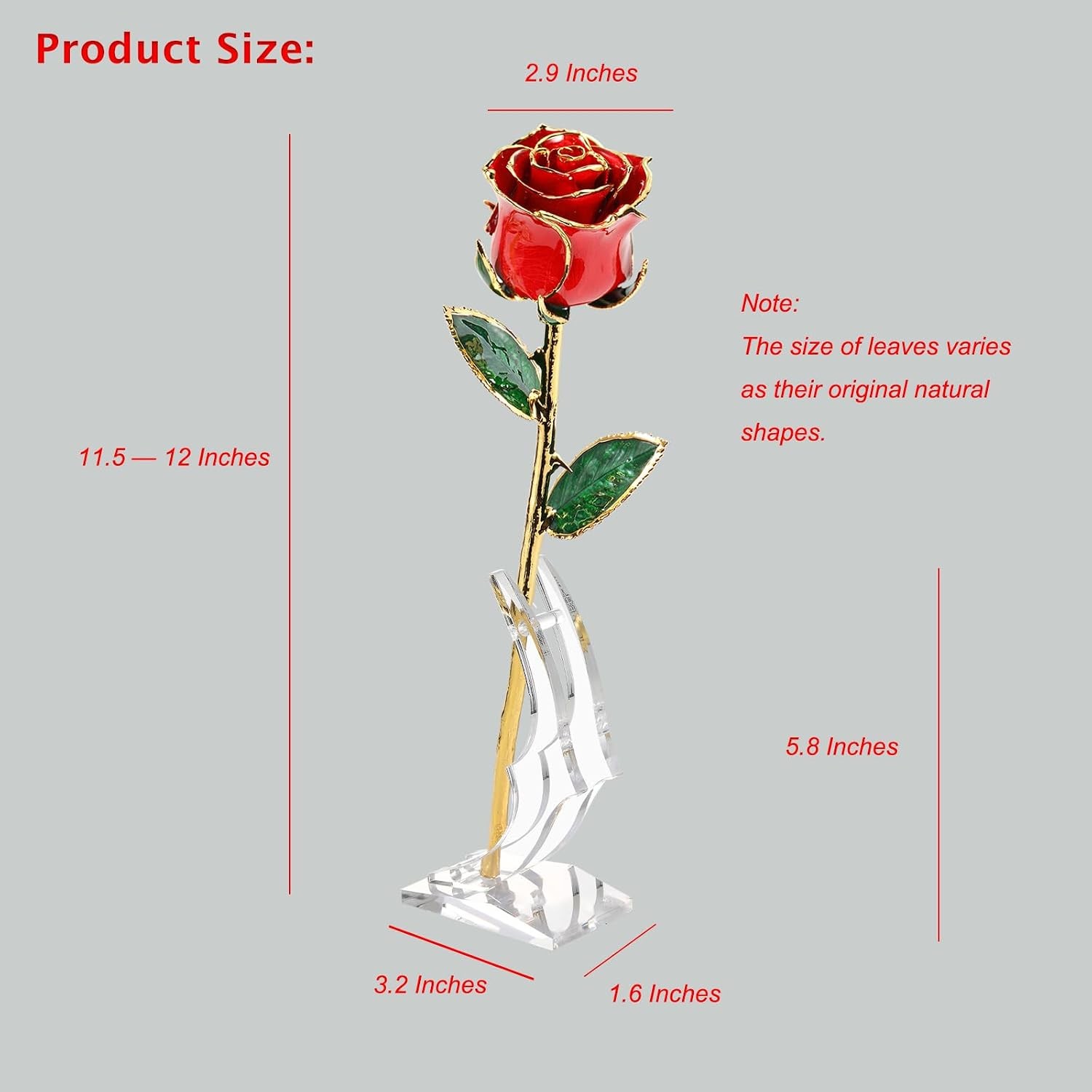 Romantic Rose gift for her,Eternity Gold Rose Flower 24k Gold Dipped Rose and…