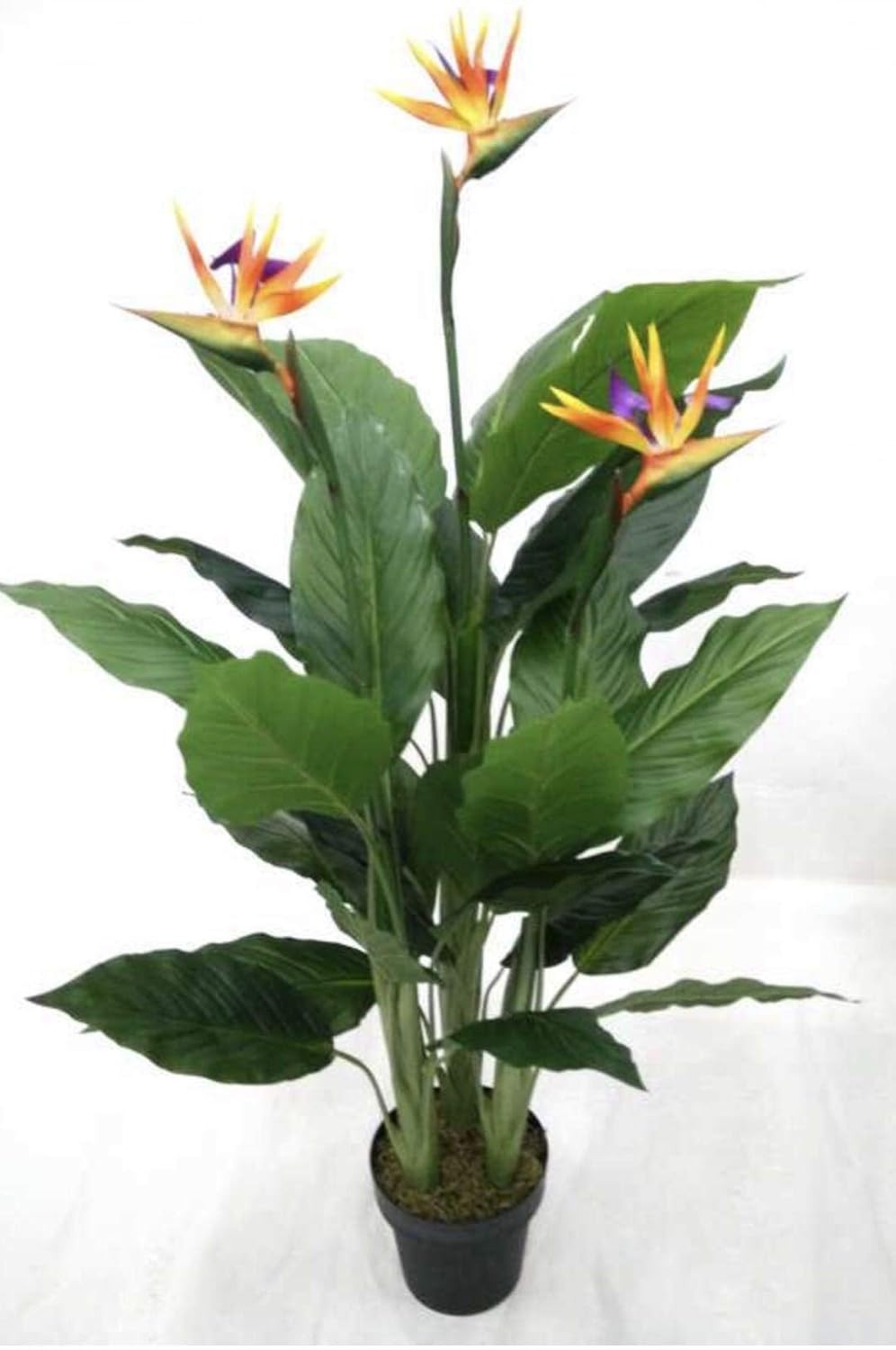 Tropical Paradise 4.5ft Artificial Bird Tree with 33 Leaves & Flower Sprays