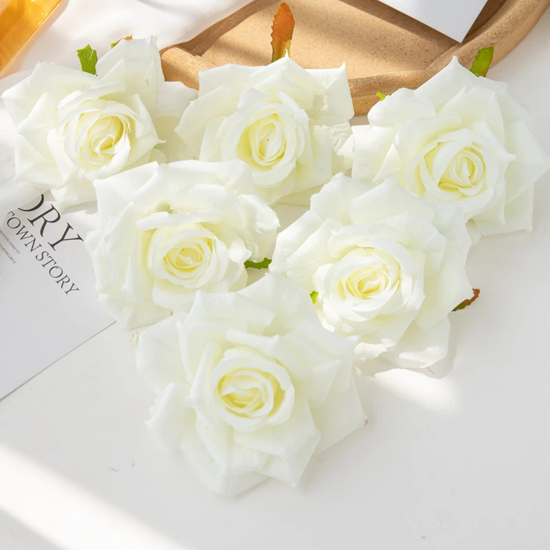 100PC 10CM Wholesale Artificial Flowers for Scrapbook Christmas Home Decor