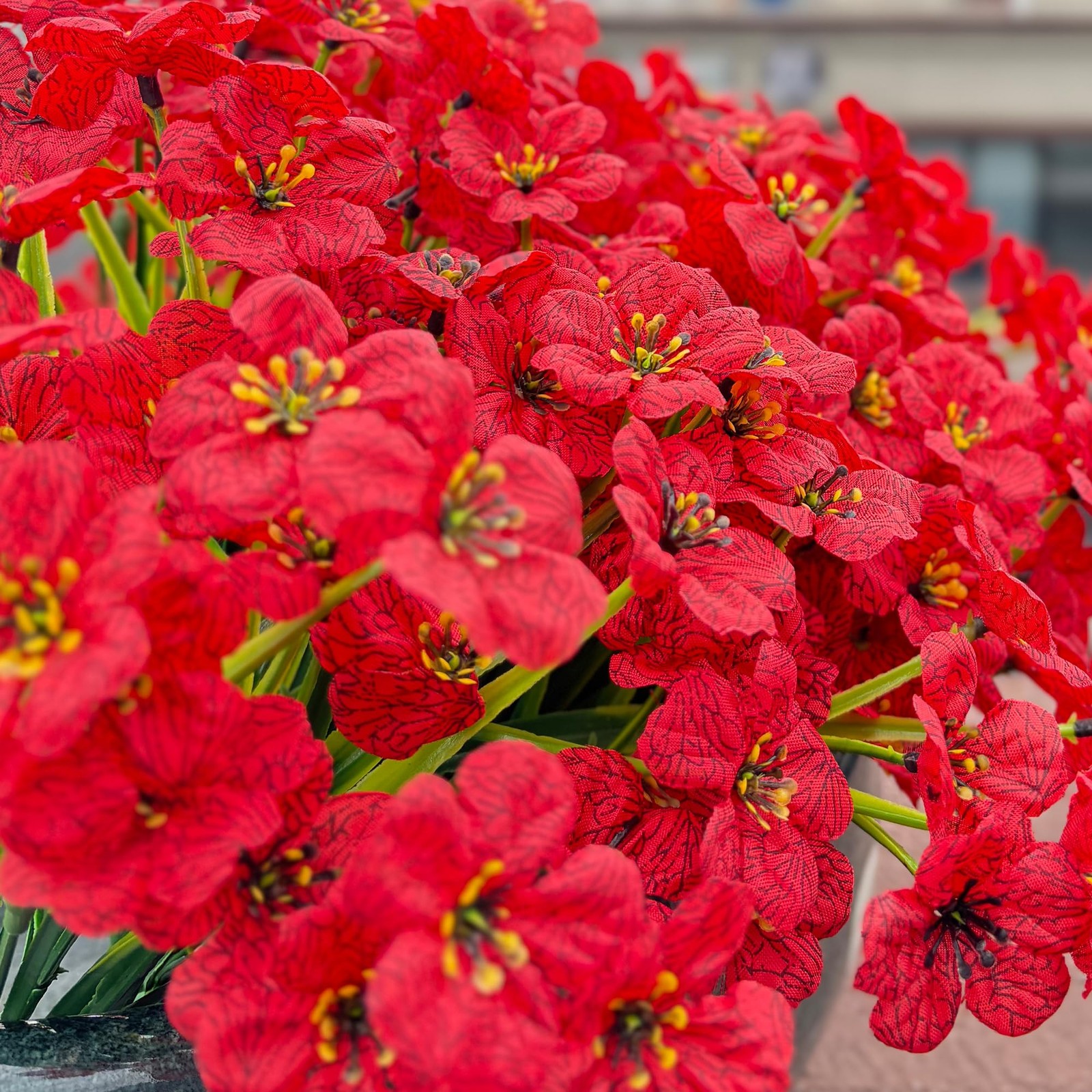 20 Bundles Artificial Flowers for Outdoors, UV Resistant Fake Flowers with Pl…