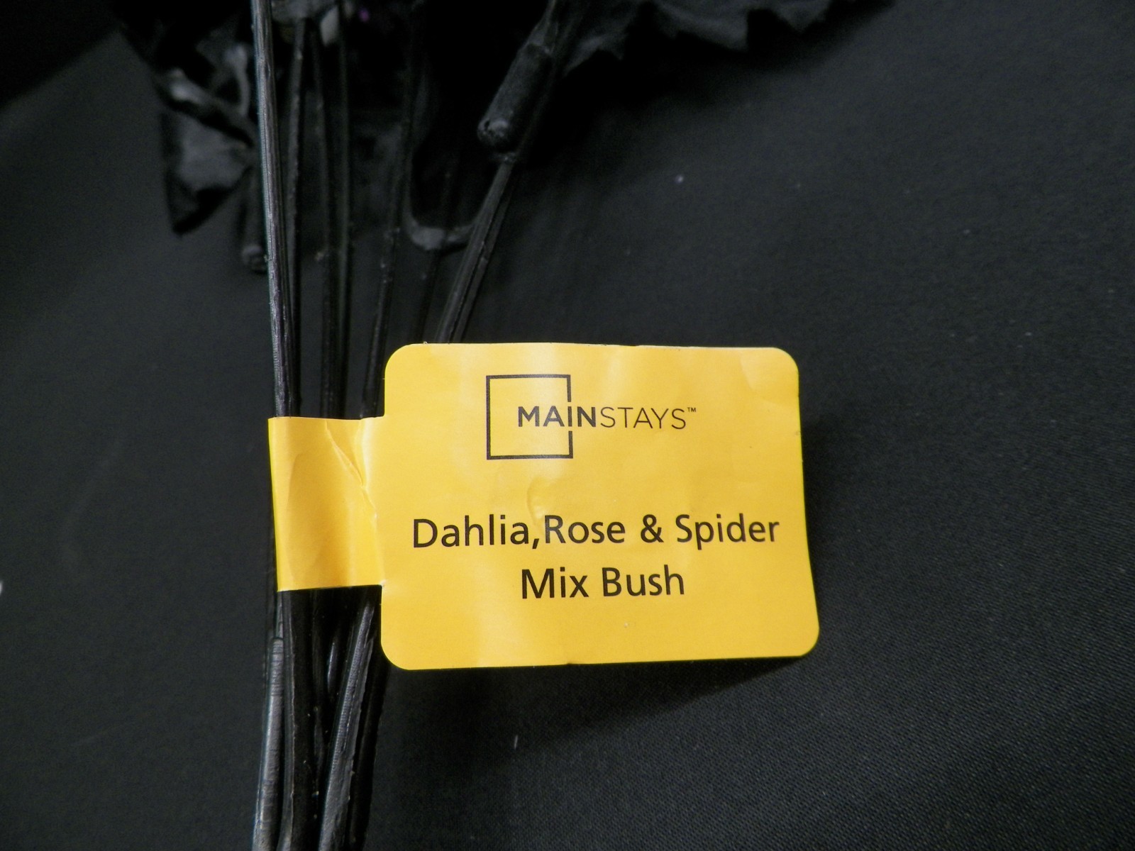 Mainstays Artificial Floral Black Purple Skull Spiders Dahlia Rose Halloween