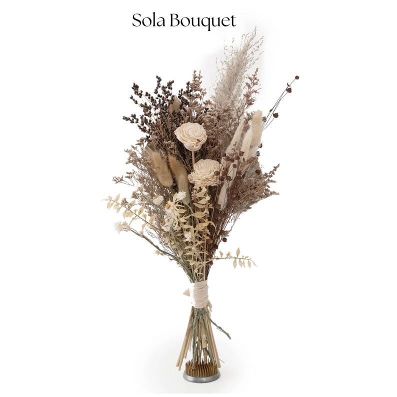 Boho Dried Flower 18″ Bouquets, Dried Flowers, Home Decor