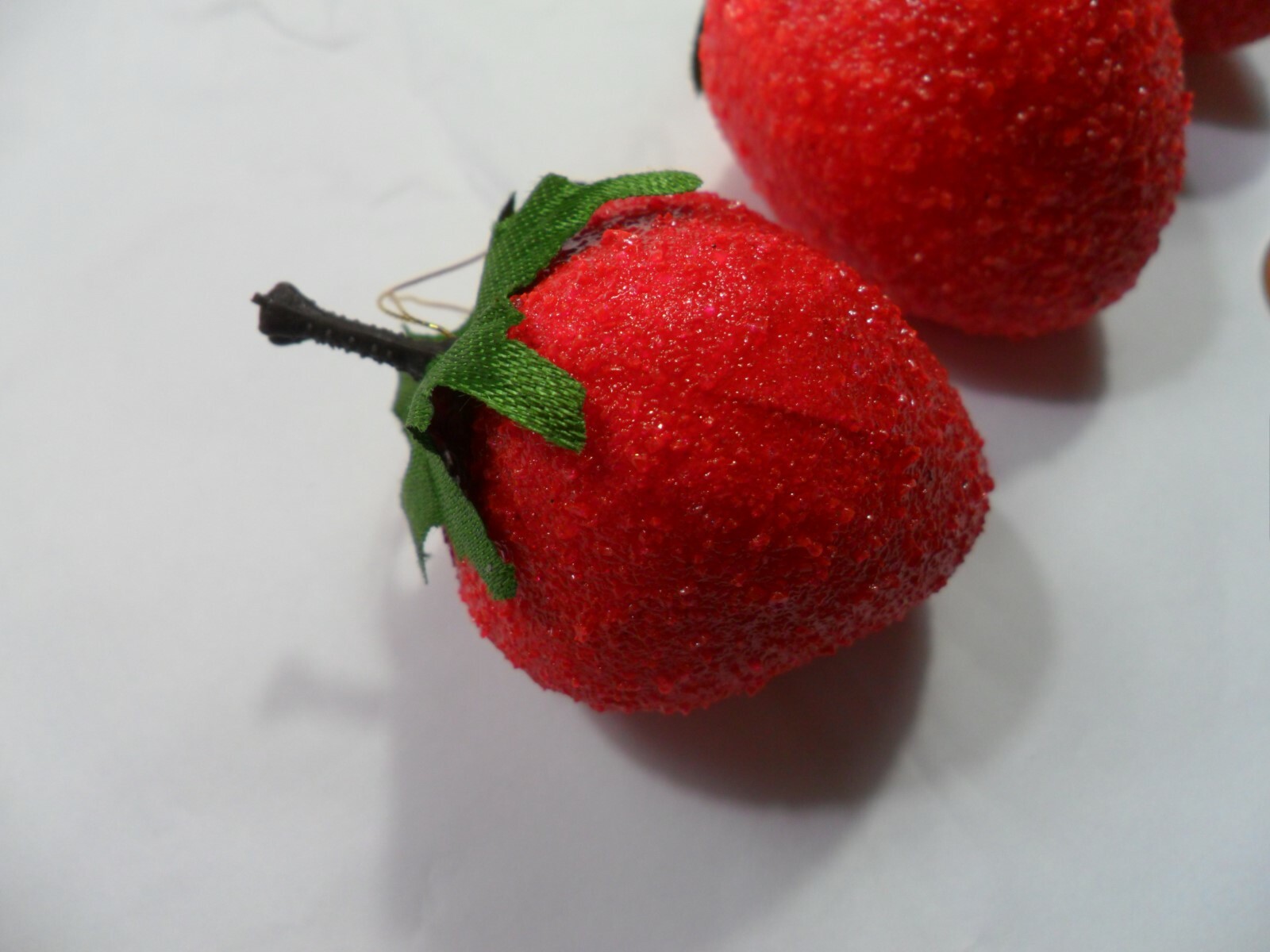 Vintage 3 Large Faux Strawberries