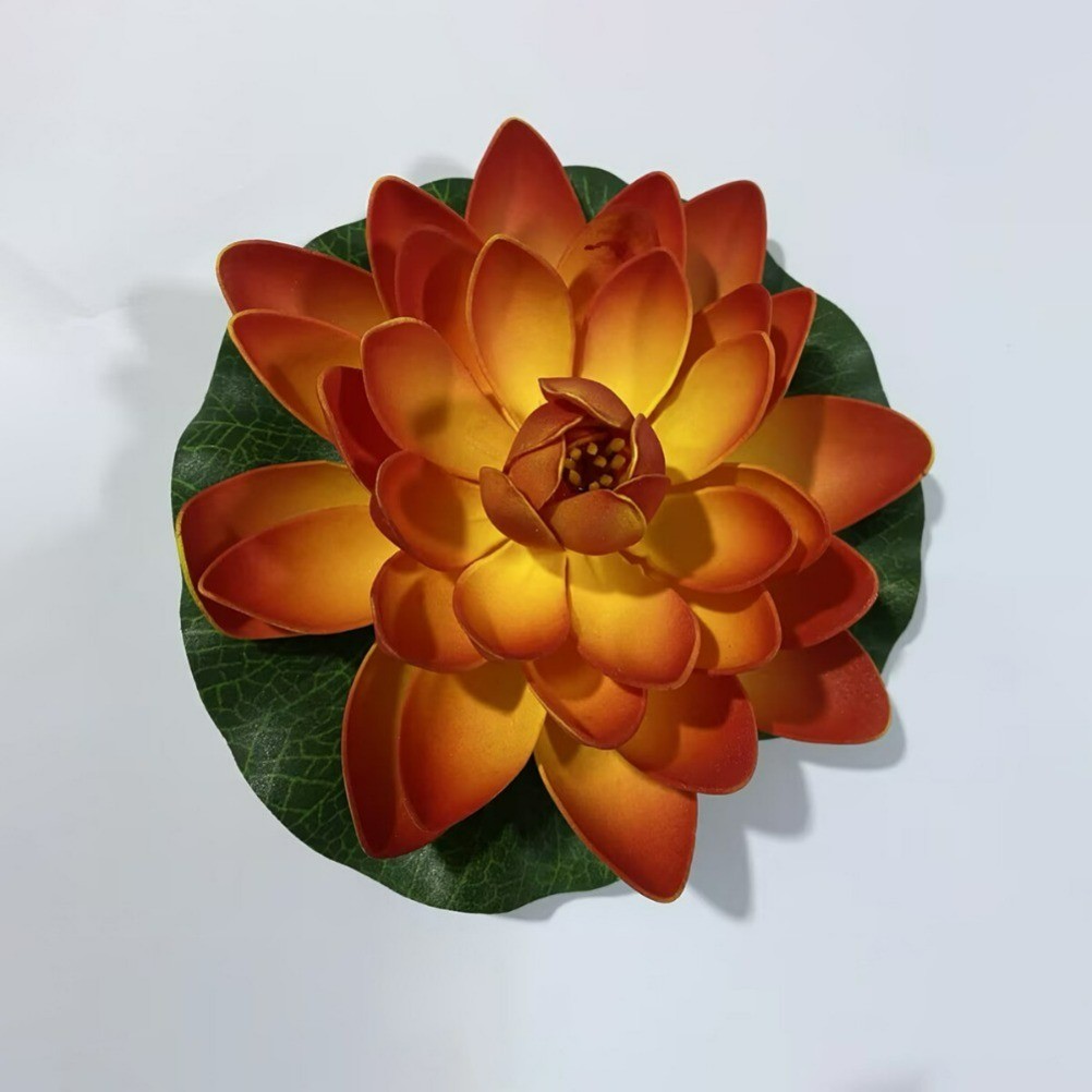 5PCS Artificial Lotus Water Lily Flowers Leaf Floating Pool Pond Plants Decor