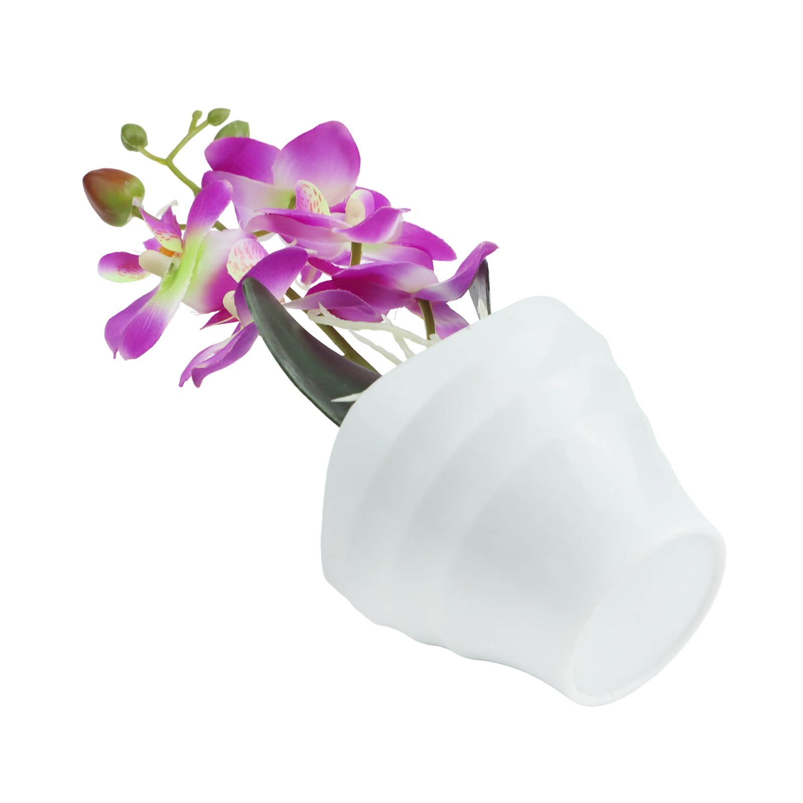 Artificial Butterfly Orchid Flower Plants In Pot Fake Home Wedding Party Decor