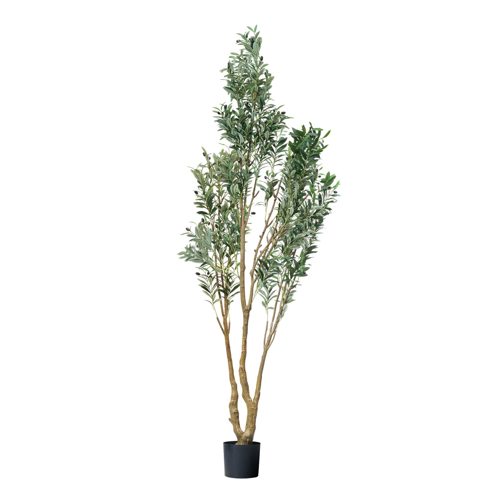 Uimoso Artificial Olive Tree 8ft Tall Faux Silk Plant Potted Indoor Home Decor