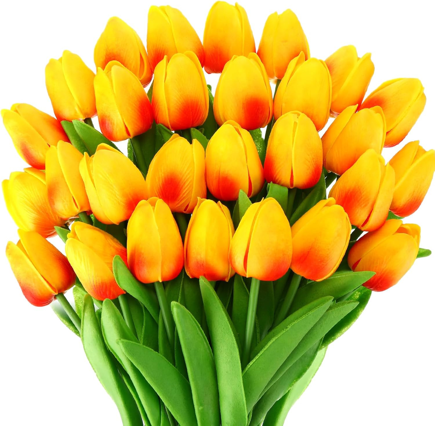 30 Pcs Tulips Artificial Bouquet Flowers Faux Tulips for Home Kitchen Wedding De