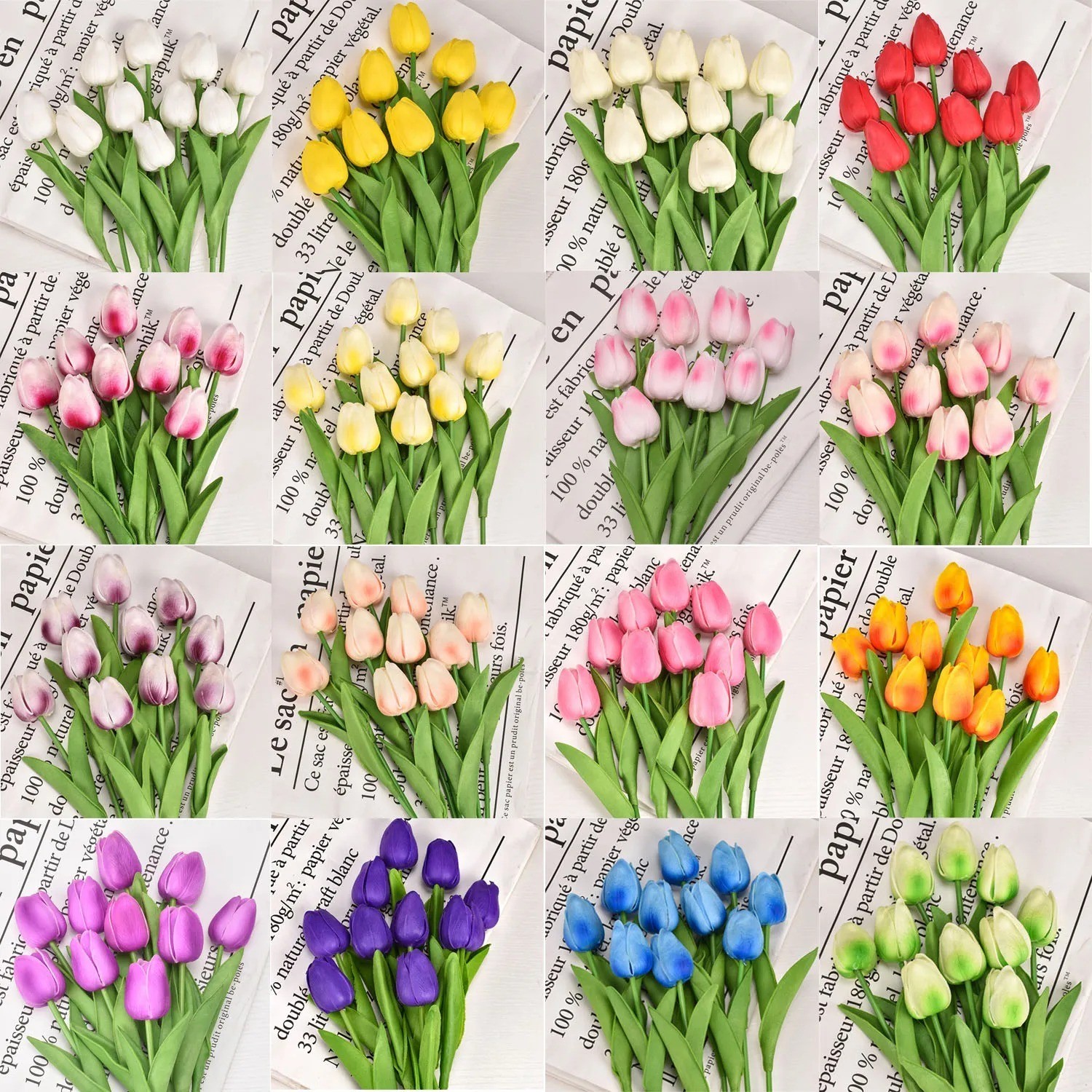 Real Touch Artificial Tulips Bridal Home Wedding Party Festival Decor USA-10 PCS