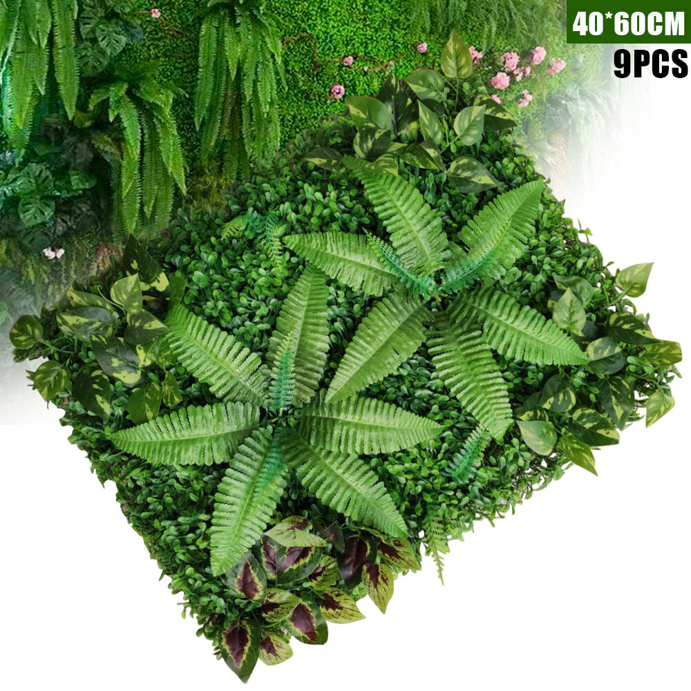 Artificial Plant Wall Panel, 9PCS Artificial Plant Wall Panels for Living Room