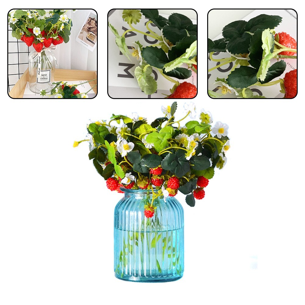 Strawberry Plants Fake Fruit Fake Strawberry Easy To Maintain Fake Fruit